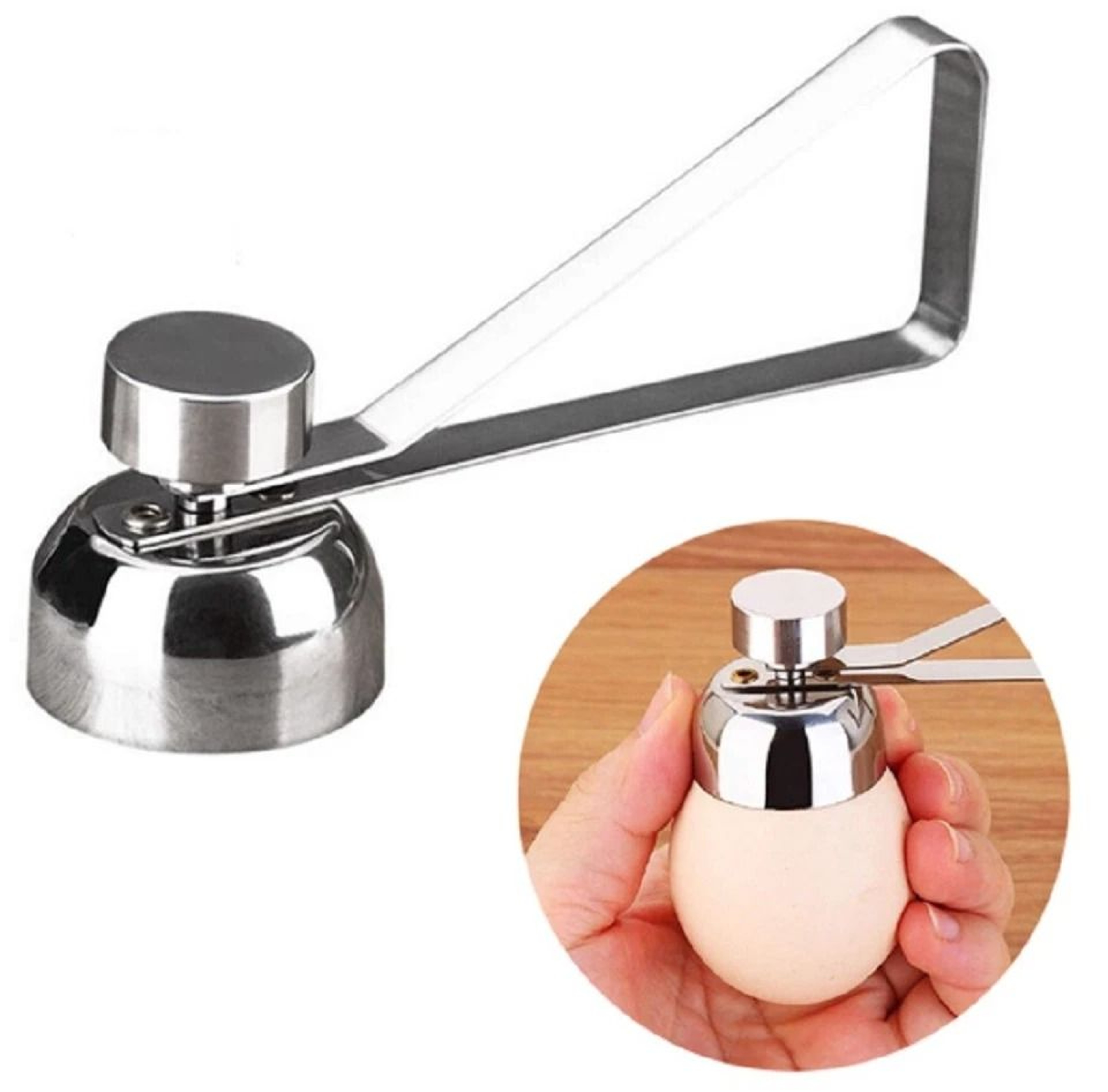 Stainless Steel Egg Topper Shell Cutter Precision Tool For Soft  Hard Boiled Eggs 1
