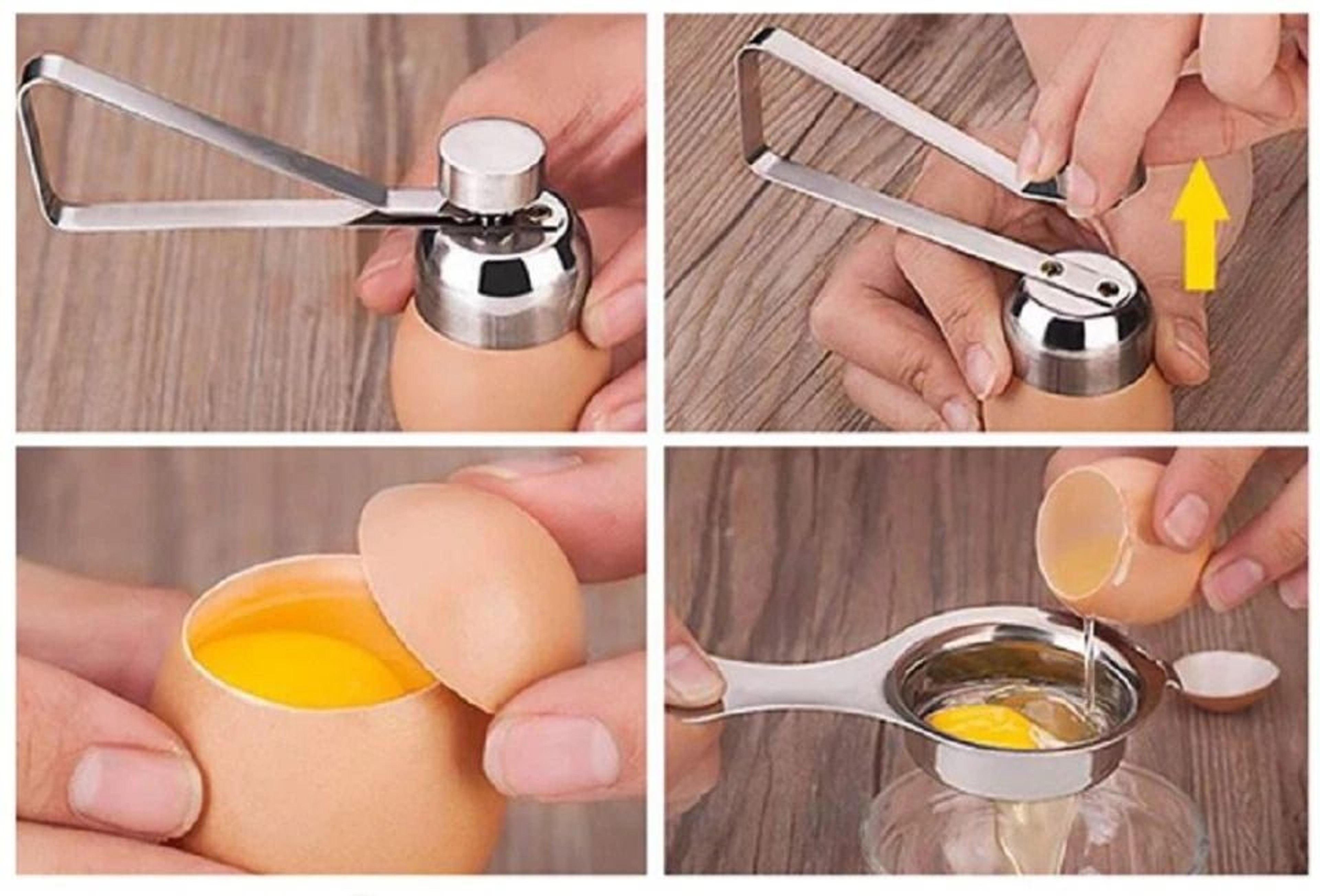 Stainless Steel Egg Topper Shell Cutter Precision Tool For Soft  Hard Boiled Eggs 5