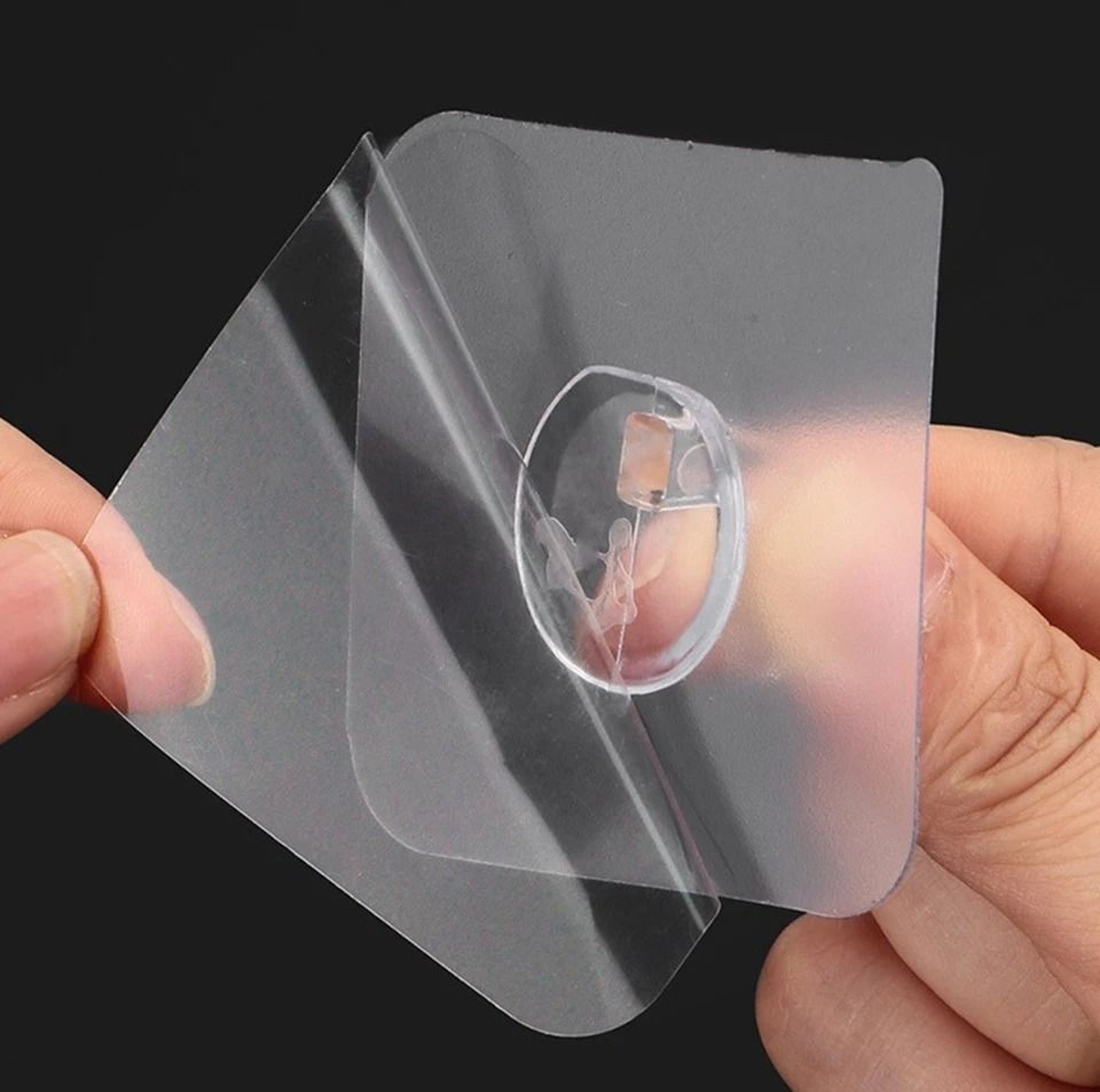 Clear HeavyDuty Adhesive Wall Hooks Seamless NonDamaging Hangers For Home Organization 3