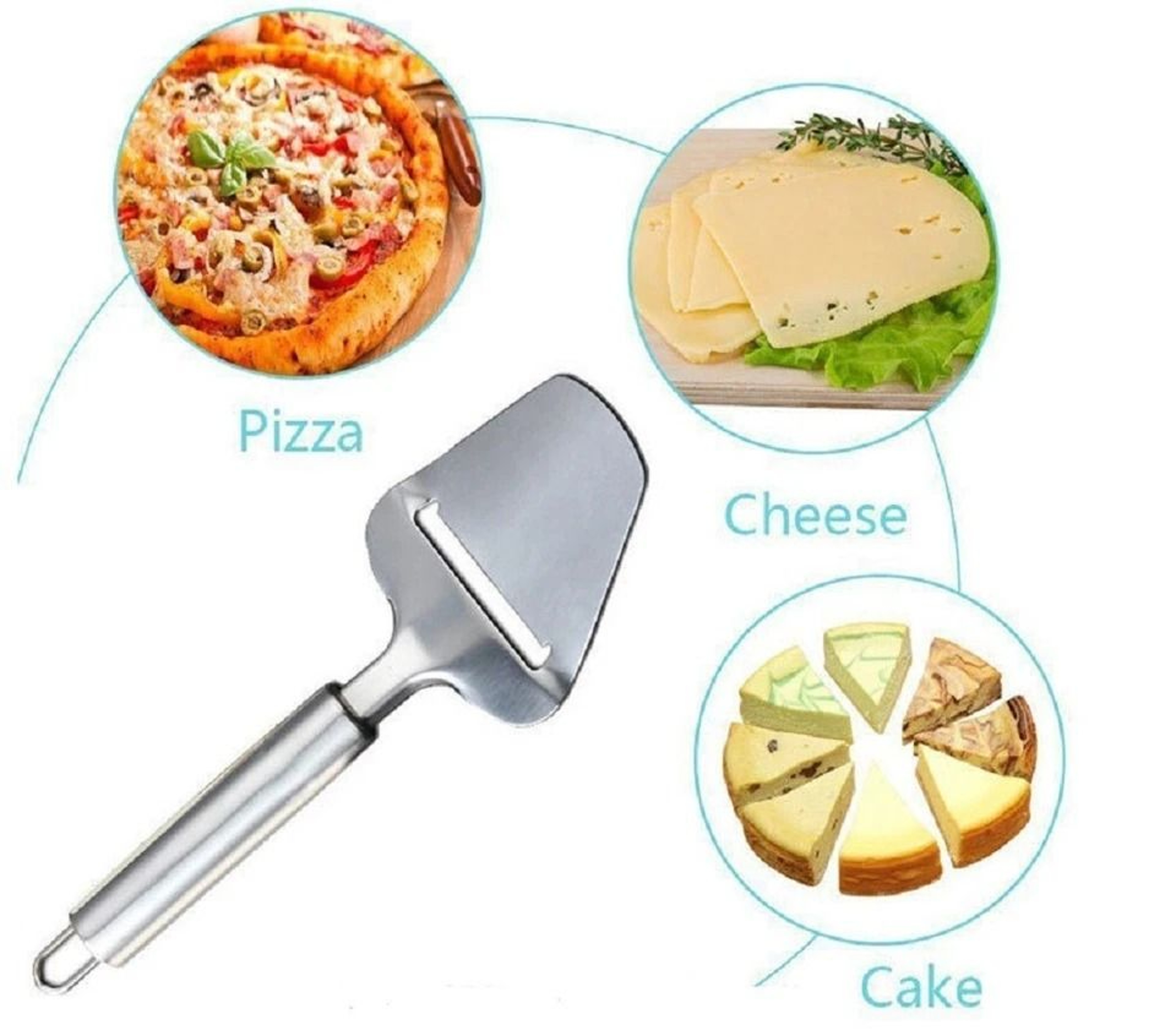 Stainless Steel HeavyDuty Cheese Slicer For Hard  Soft Cheese Precision Cutter 5