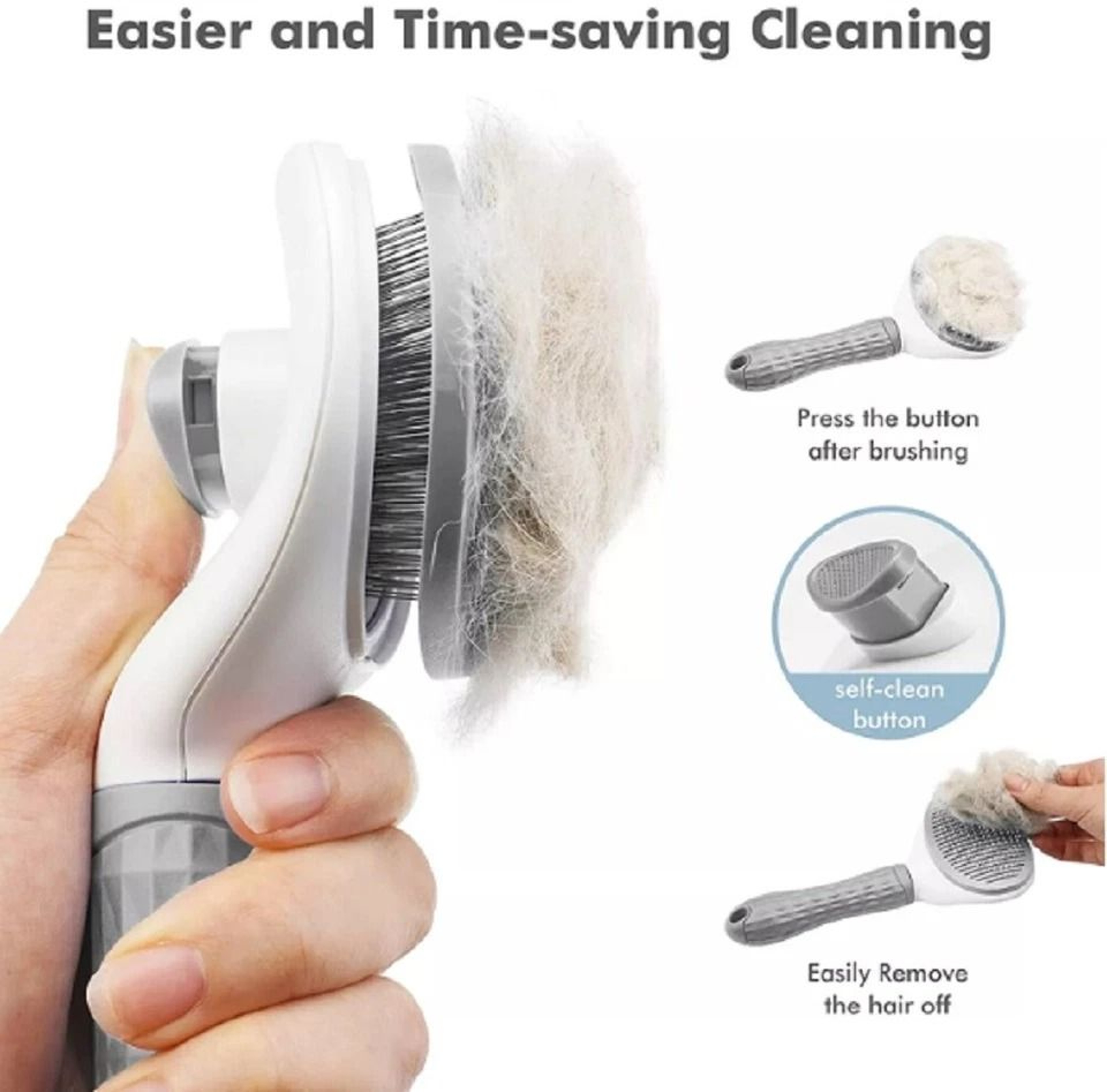 Pet Hair Remover Brush SelfCleaning Deshedding Comb For Dogs  Cats Grooming Tool For Shedding Contr 7