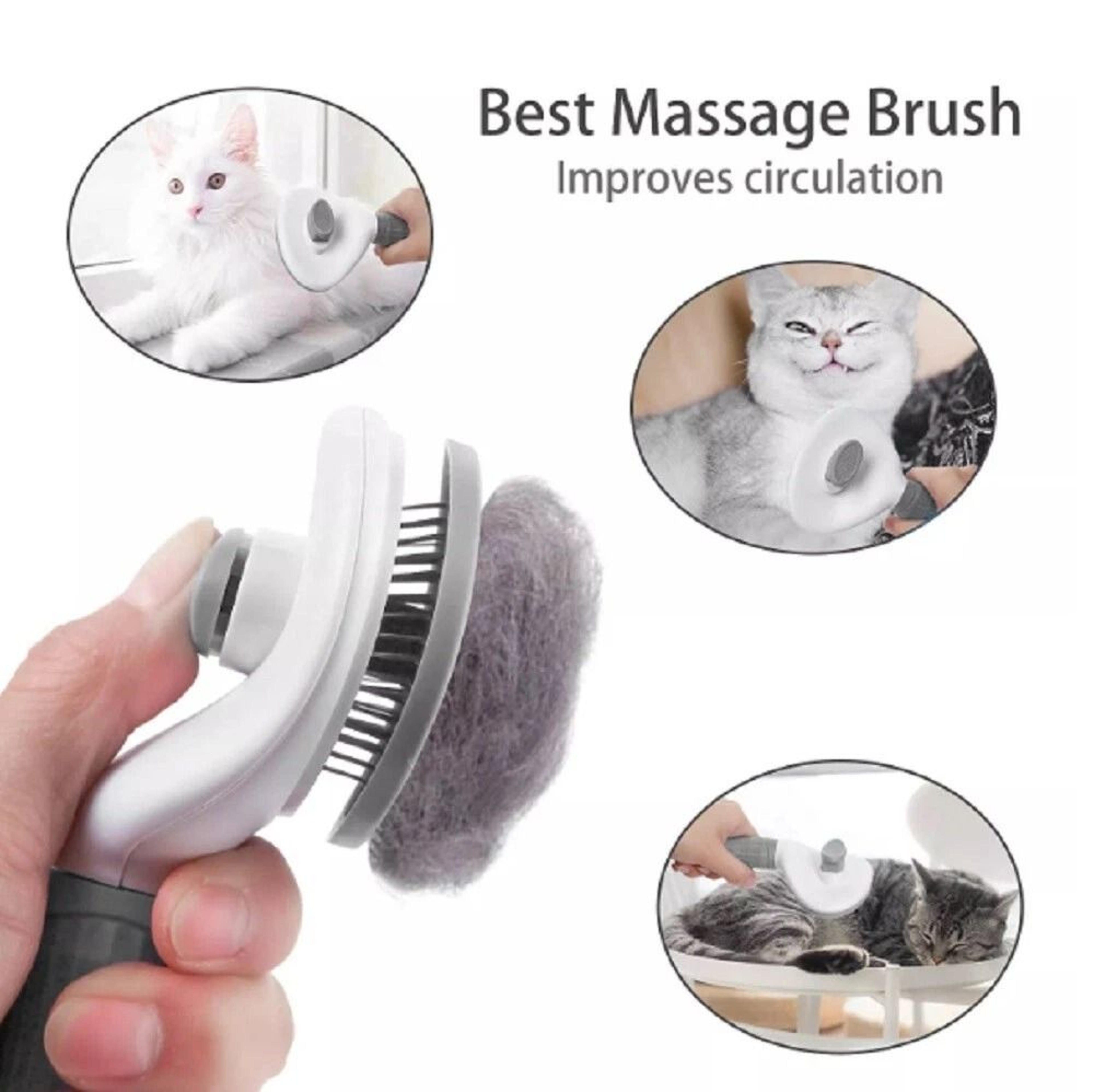 Pet Hair Remover Brush SelfCleaning Deshedding Comb For Dogs  Cats Grooming Tool For Shedding Contr 8