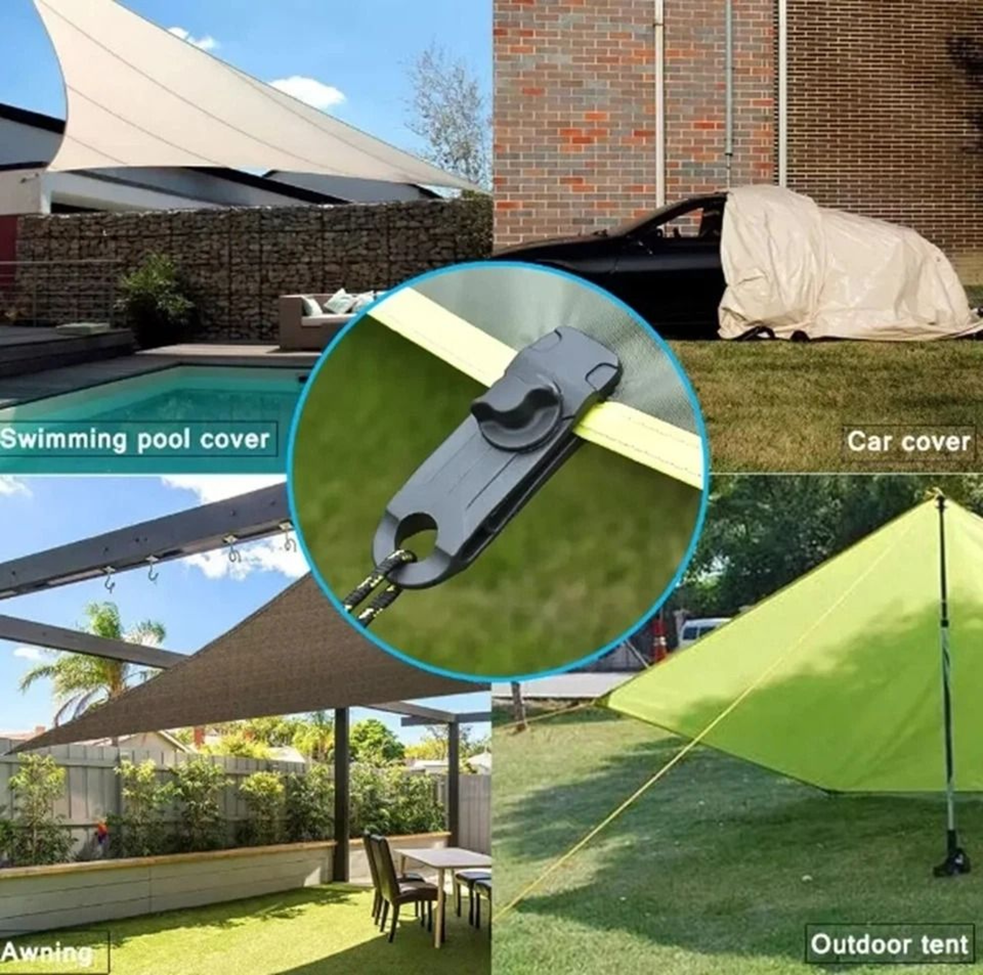 Heavy Duty Tarp Clips Secure Clamp Grips For Canopies Awnings  Tent Covers 2