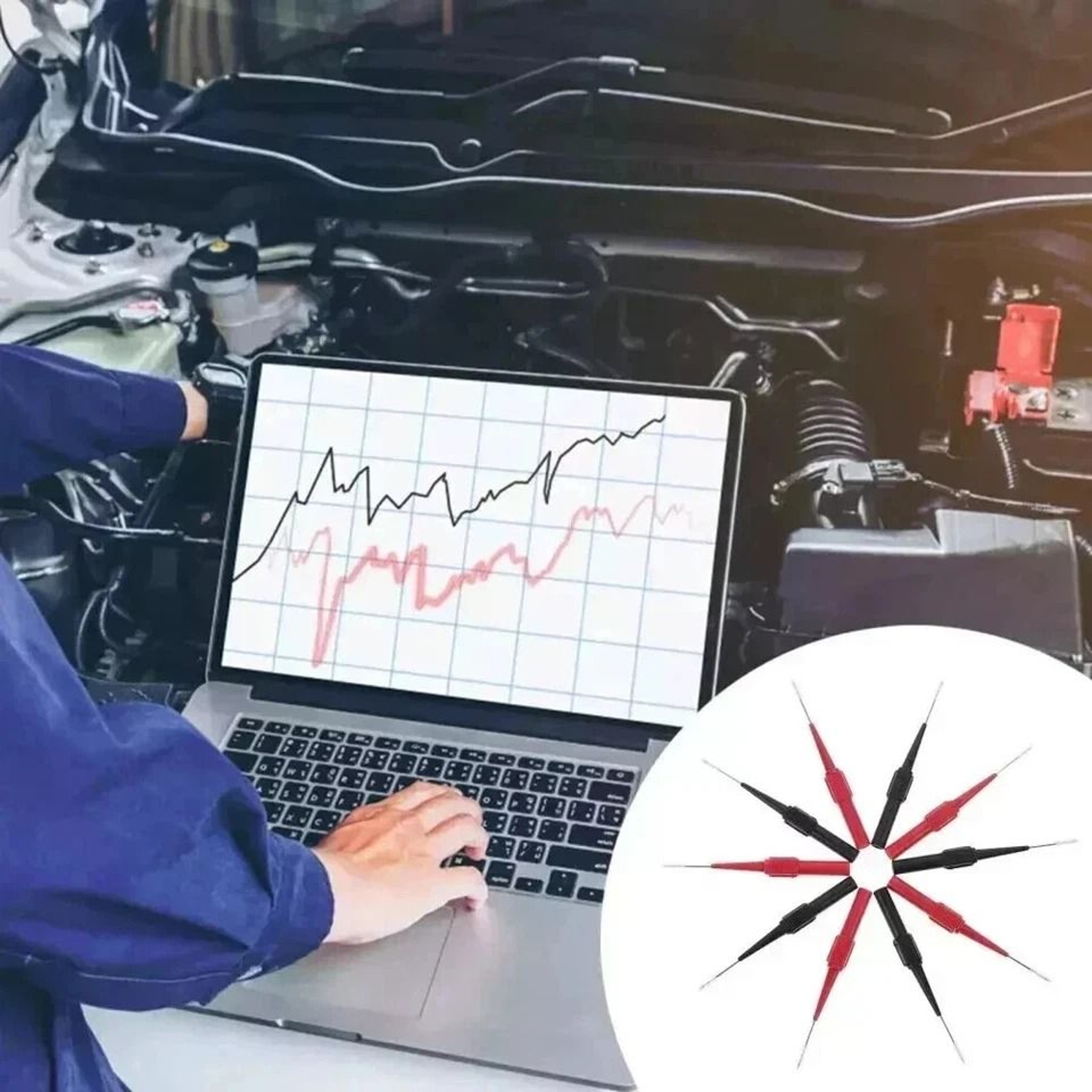 Automotive Power Probe Tester With Digital Display Circuit Diagnostic Tool 10