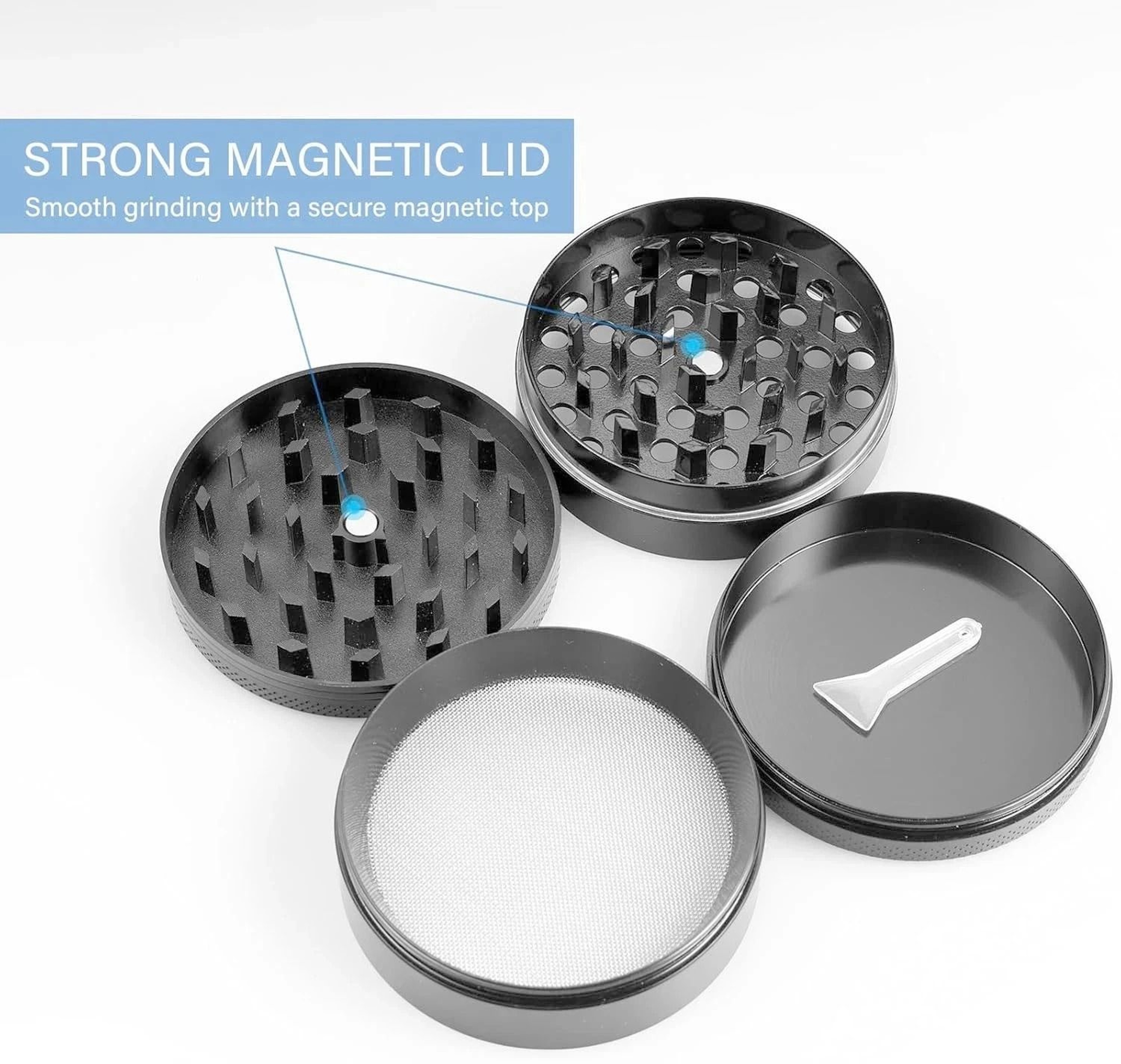 Herb Grinder With Handle Metal Tobacco And Spice Crusher 4