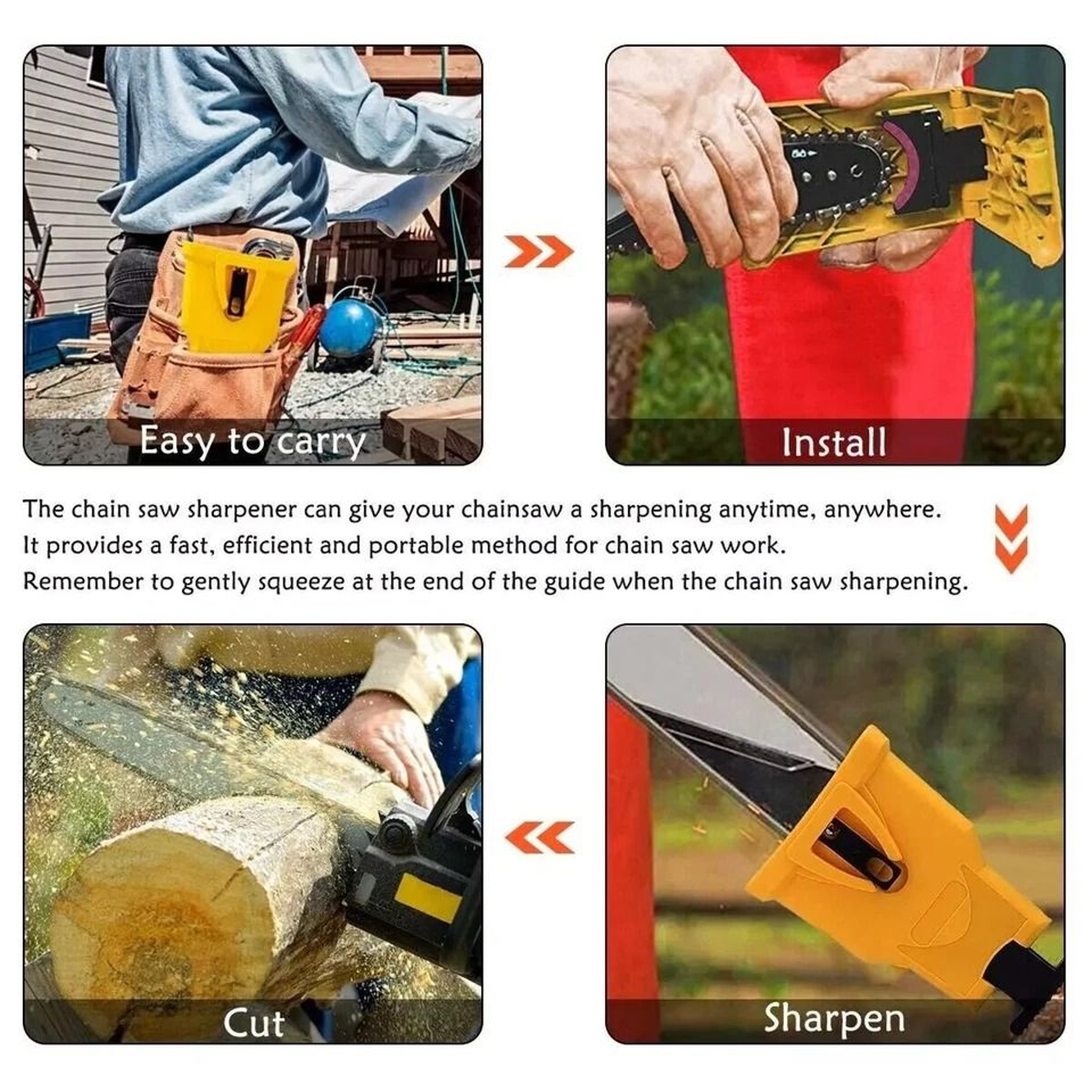 Chainsaw Blade Sharpener With Stones For Chain Saw Blades Fast Efficient Sharpening Tool 4
