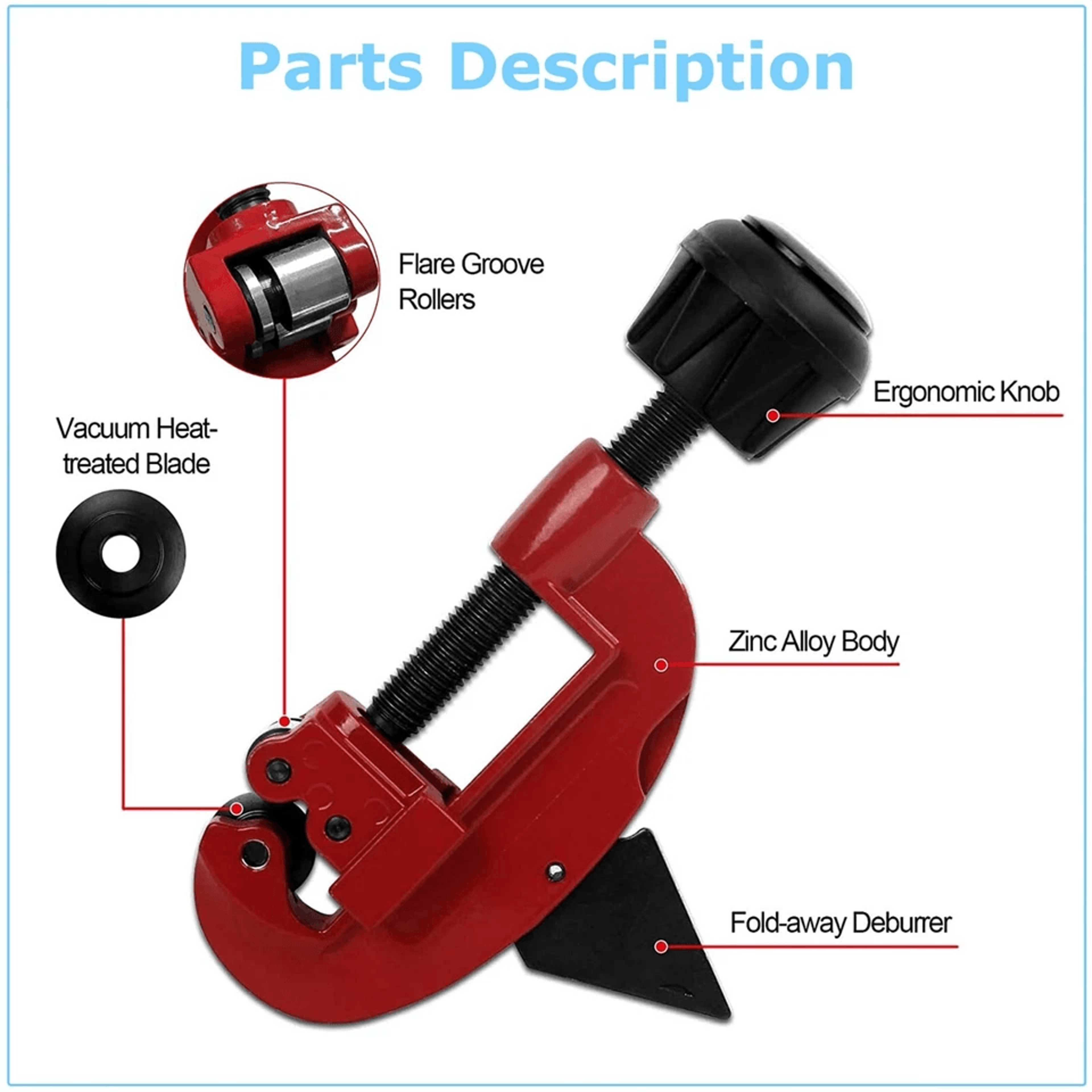 Mini Tube Cutter For Copper Brass Aluminum  PVC OD Plumbing  HVAC 2