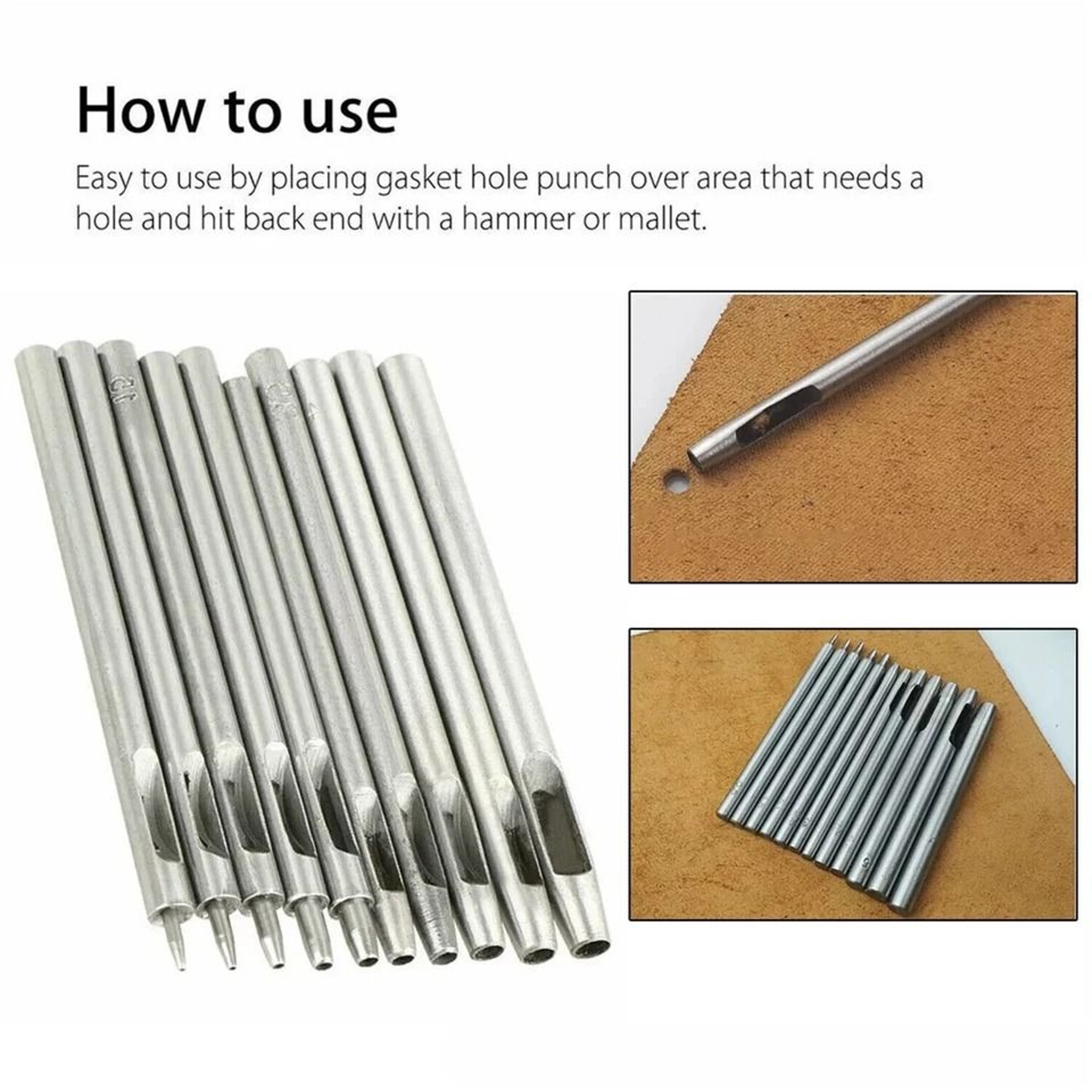 Leather Hole Punch Set Heavy Duty Steel Hollow Hole Punch Set 1