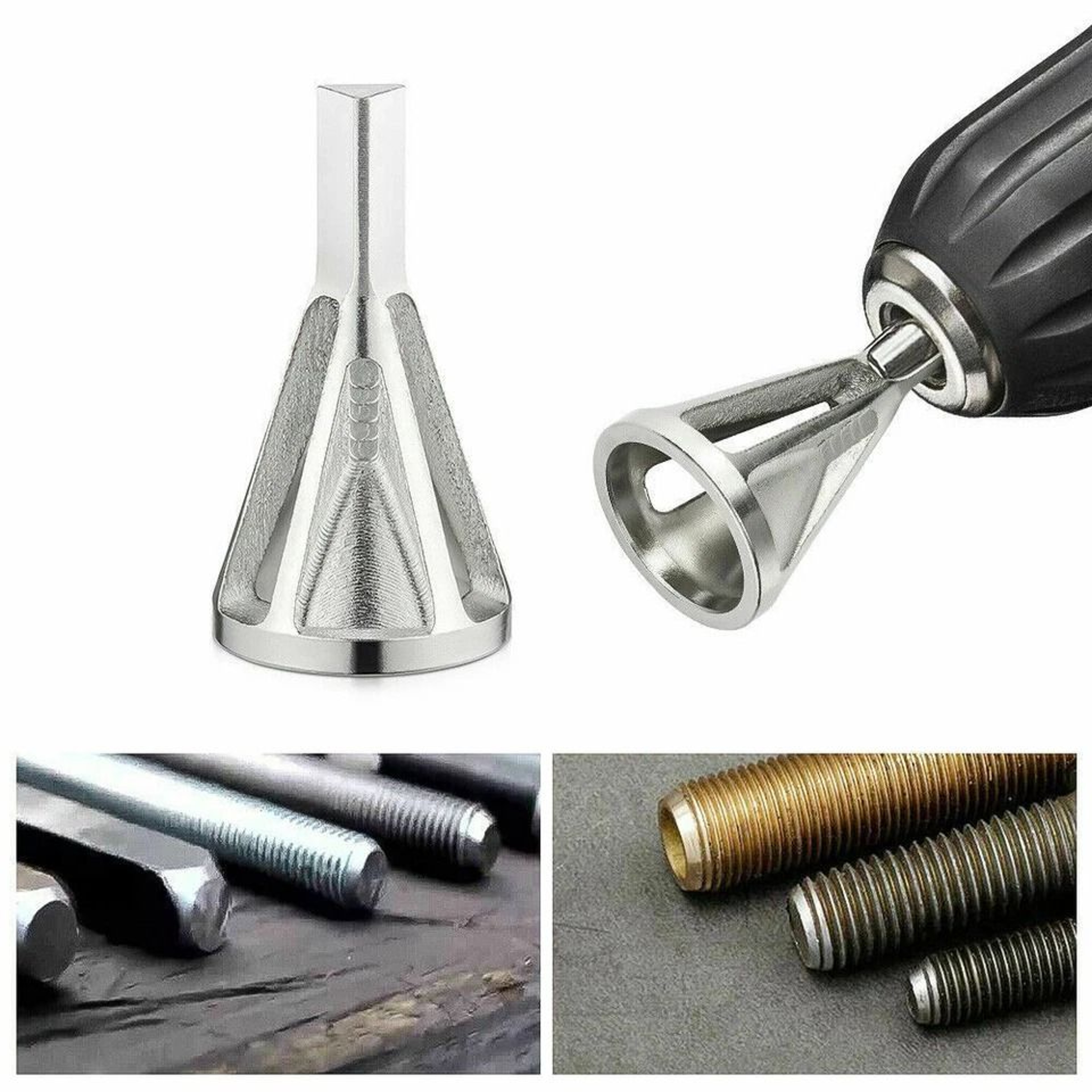 Deburring External Chamfer Tool Set For Drill Bit Bolt Thread Repair 1