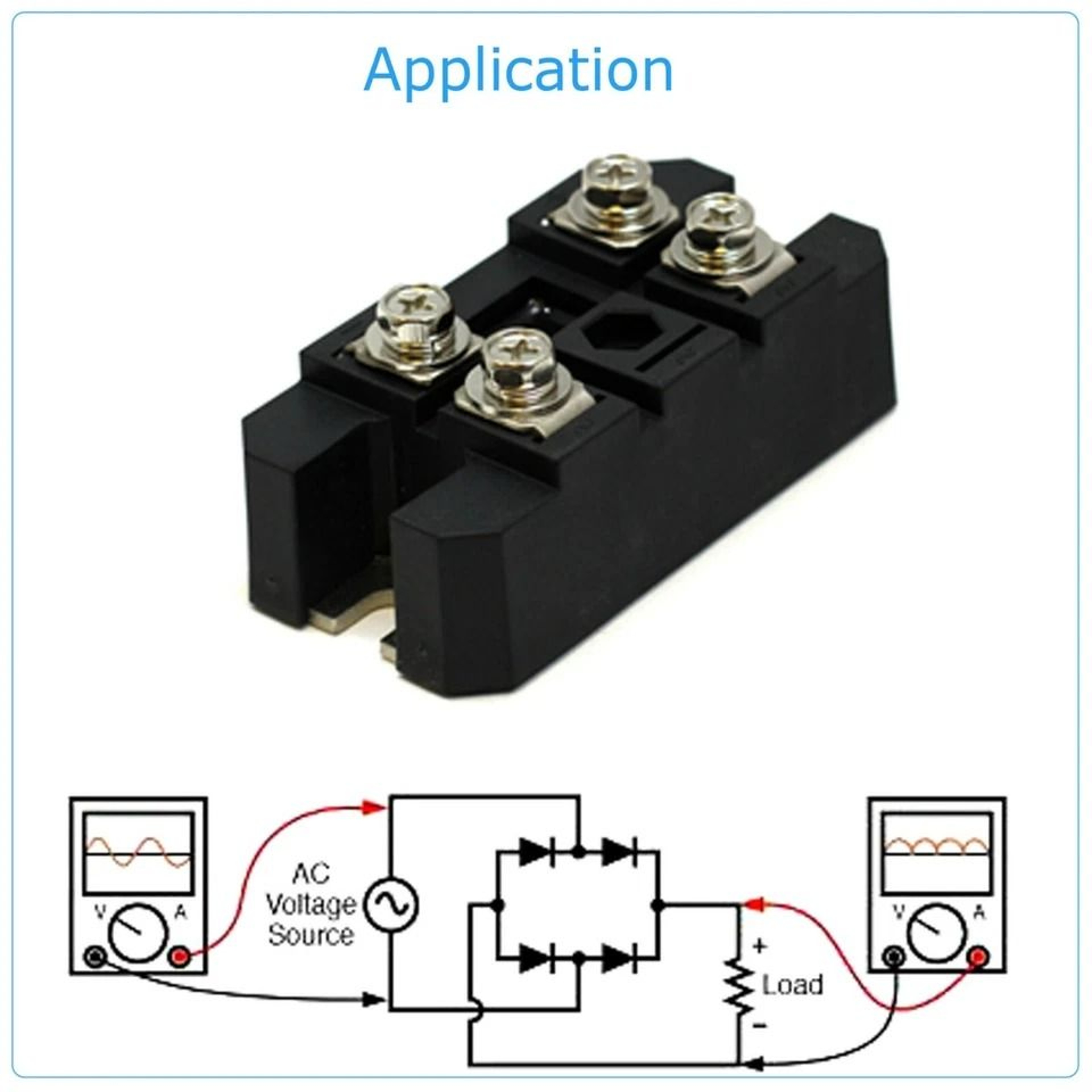 Single Phase Bridge Rectifier Full Wave Power Module 6