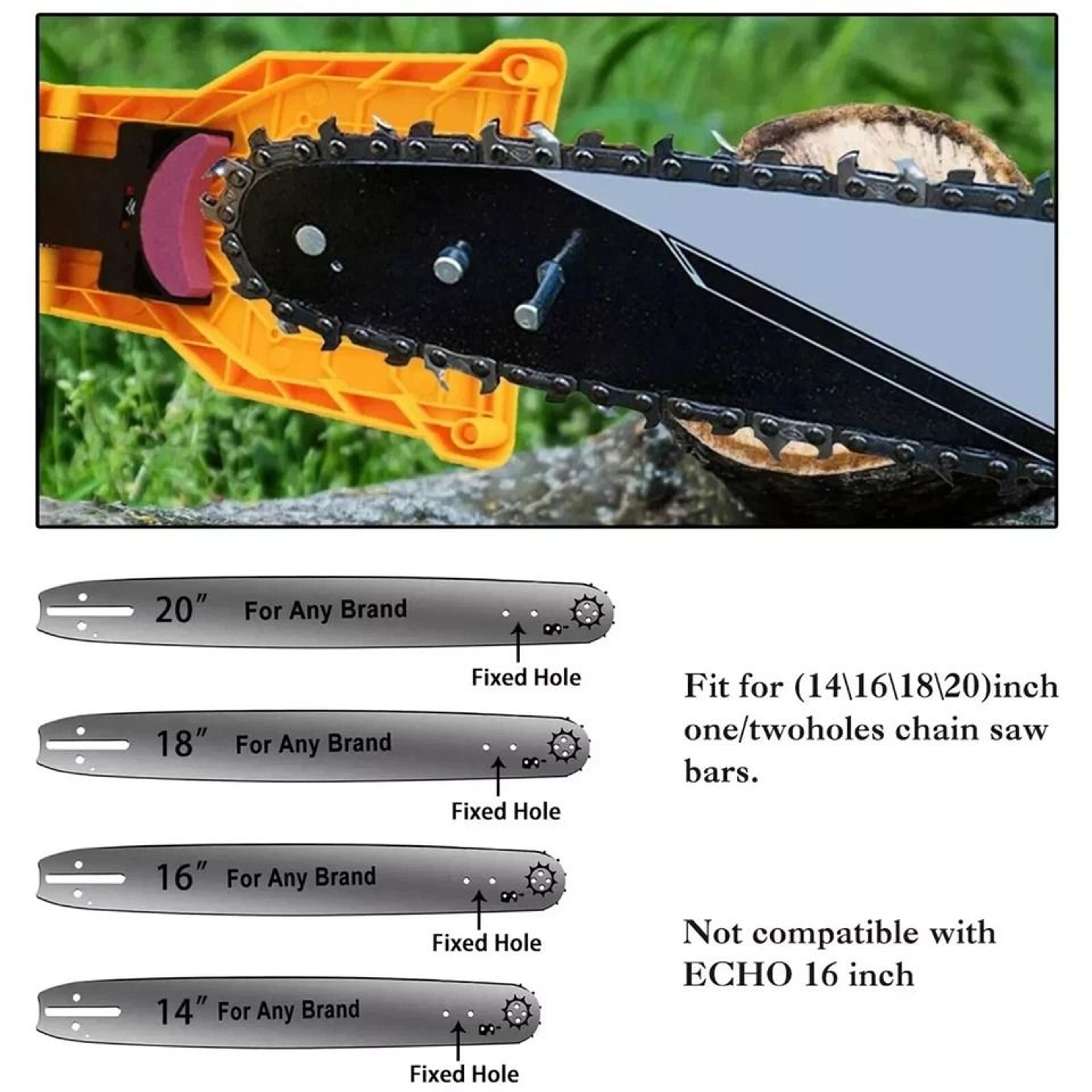 Portable Chainsaw Chain Sharpener Jig Hand Crank Tool For Chainsaws 2