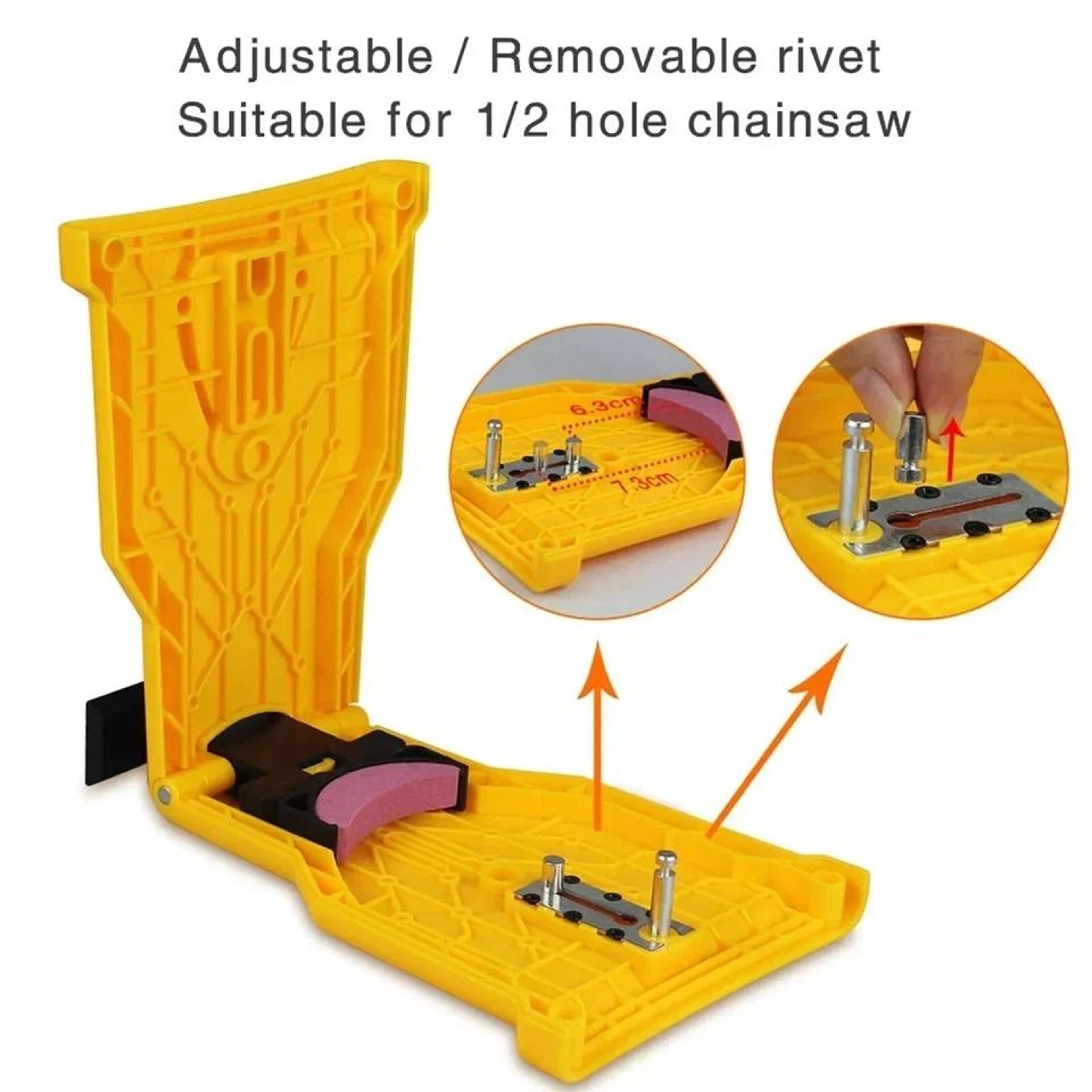 Portable Chainsaw Chain Sharpener Jig Hand Crank Tool For Chainsaws 3