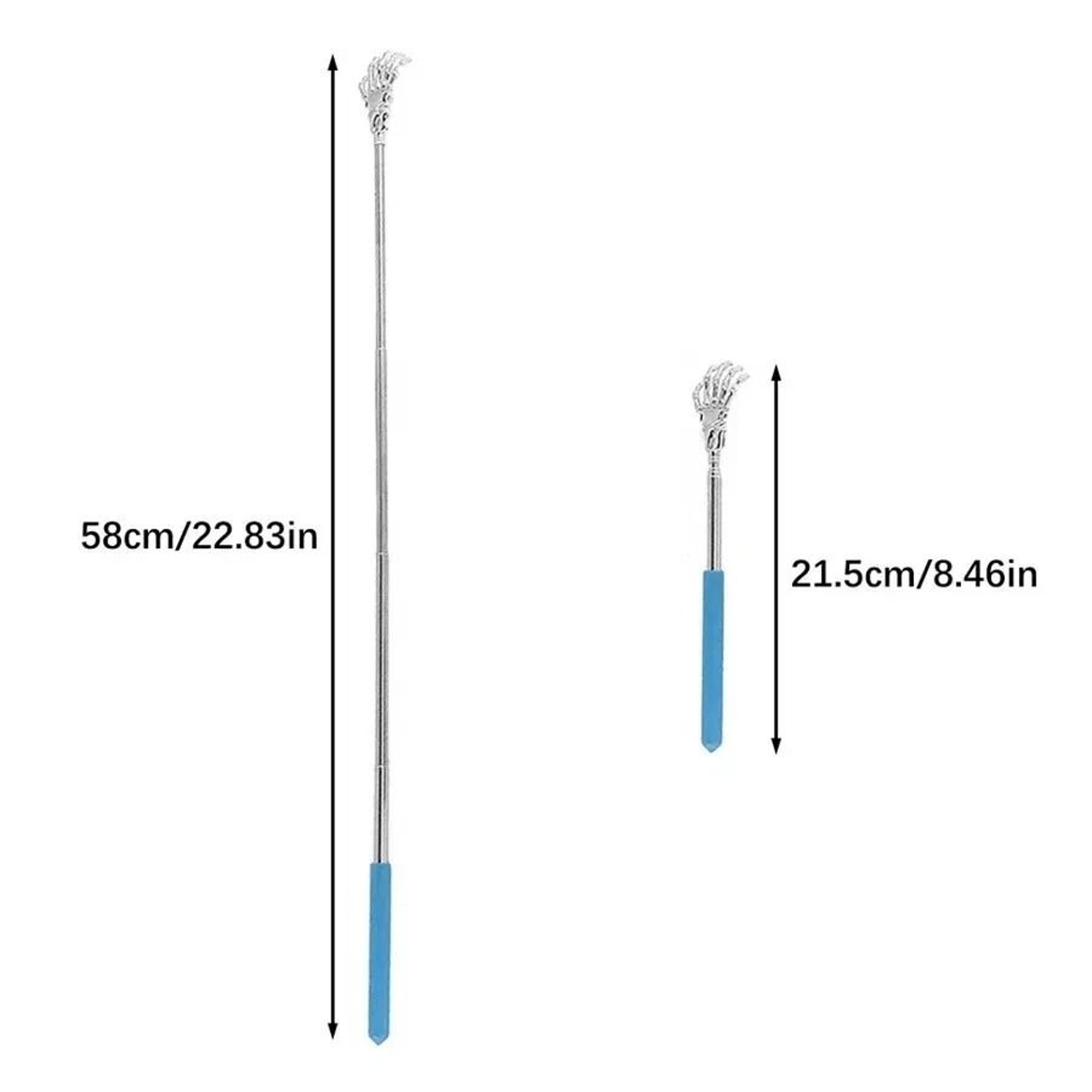 Telescoping Back Scratcher Stainless Steel Retractable Massager With Rubber Grip 1