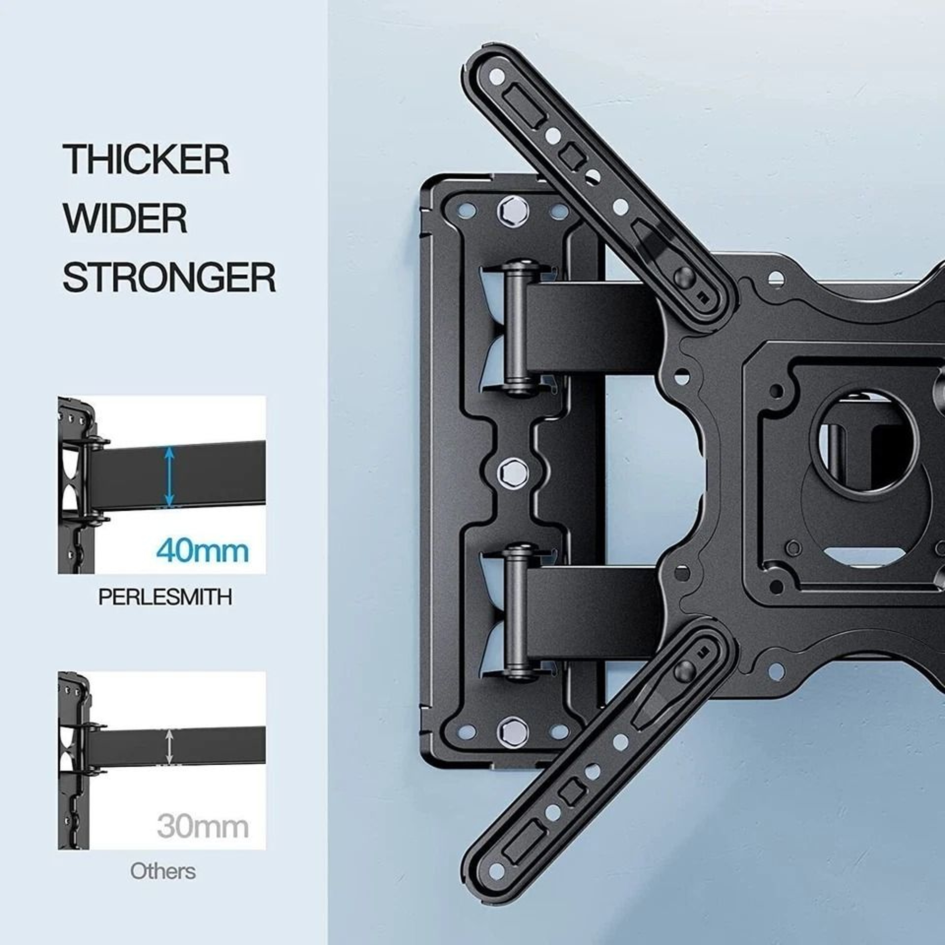 Full Motion TV Wall Mount Bracket For LCD LED TVs  Swivel Tilt Easy Installation 2