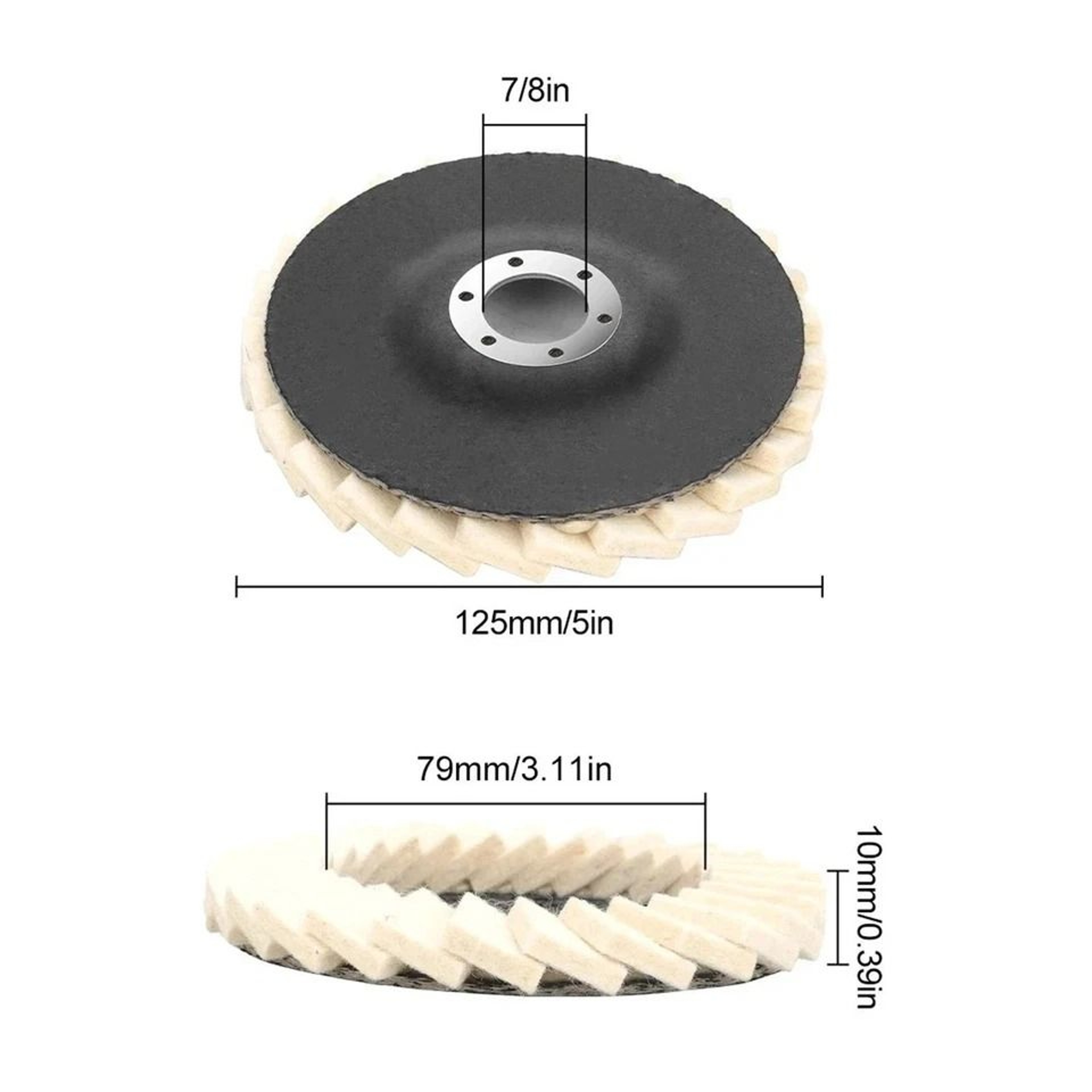 Wool Felt Polishing Buffing Discs For Metal Stone  Wood Felt Flap Pads 1