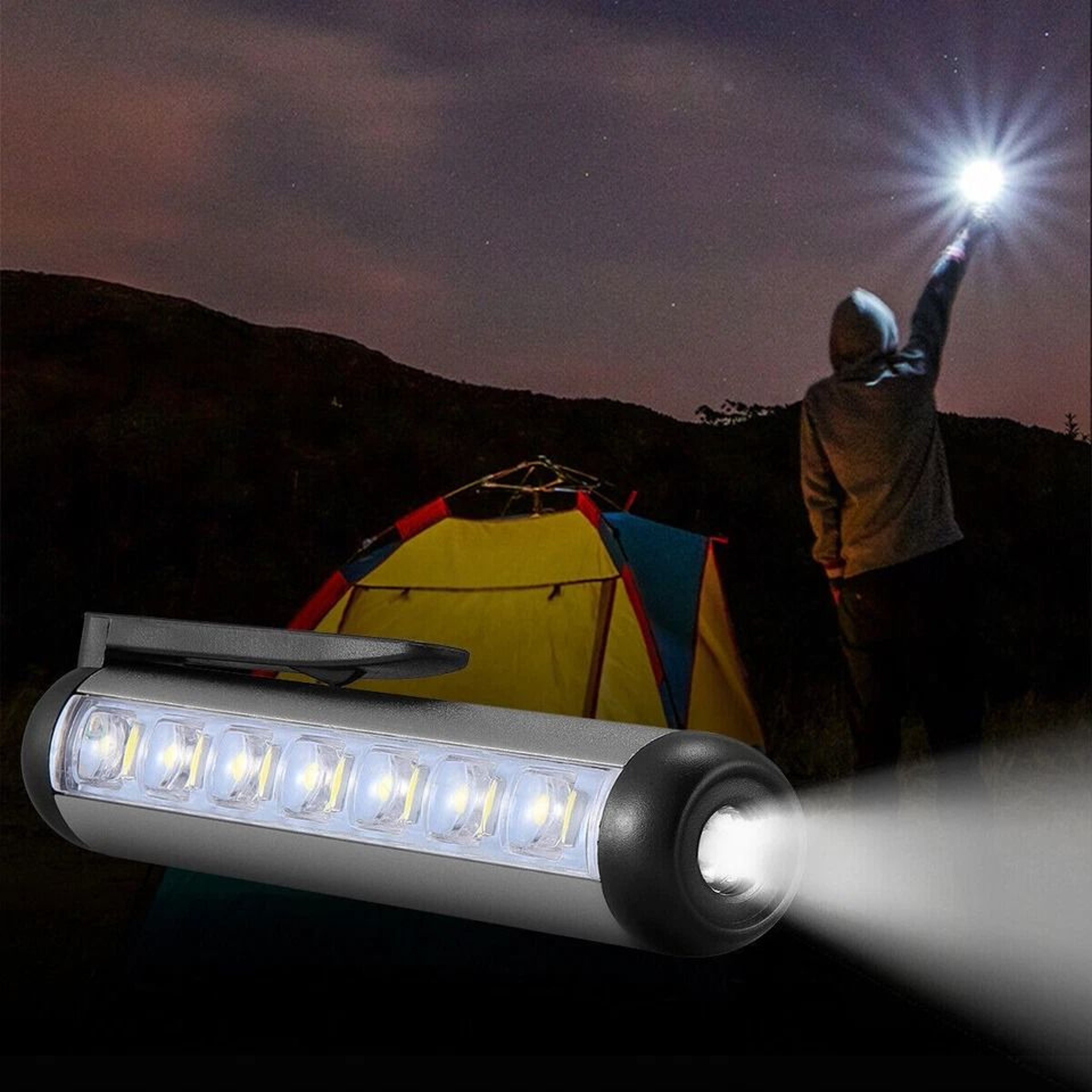 Magnetic Rechargeable COB LED Flashlight Work Light Super Bright Compact Torch Penlight 11