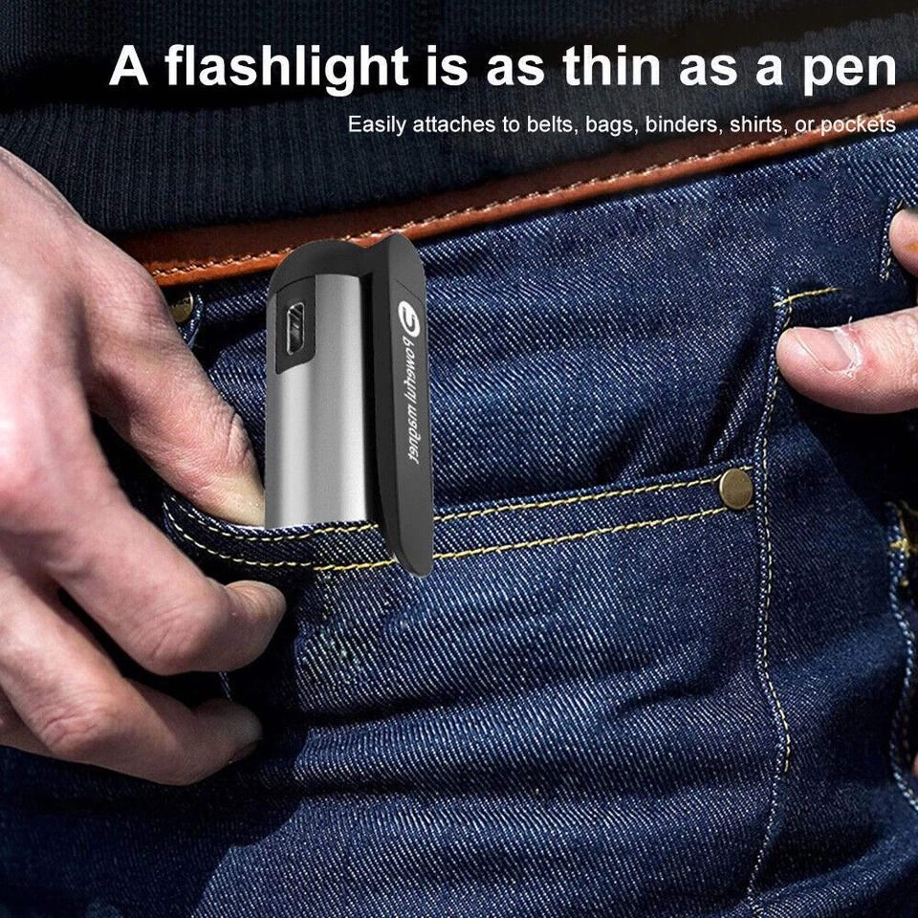 Magnetic Rechargeable COB LED Flashlight Work Light Super Bright Compact Torch Penlight 6