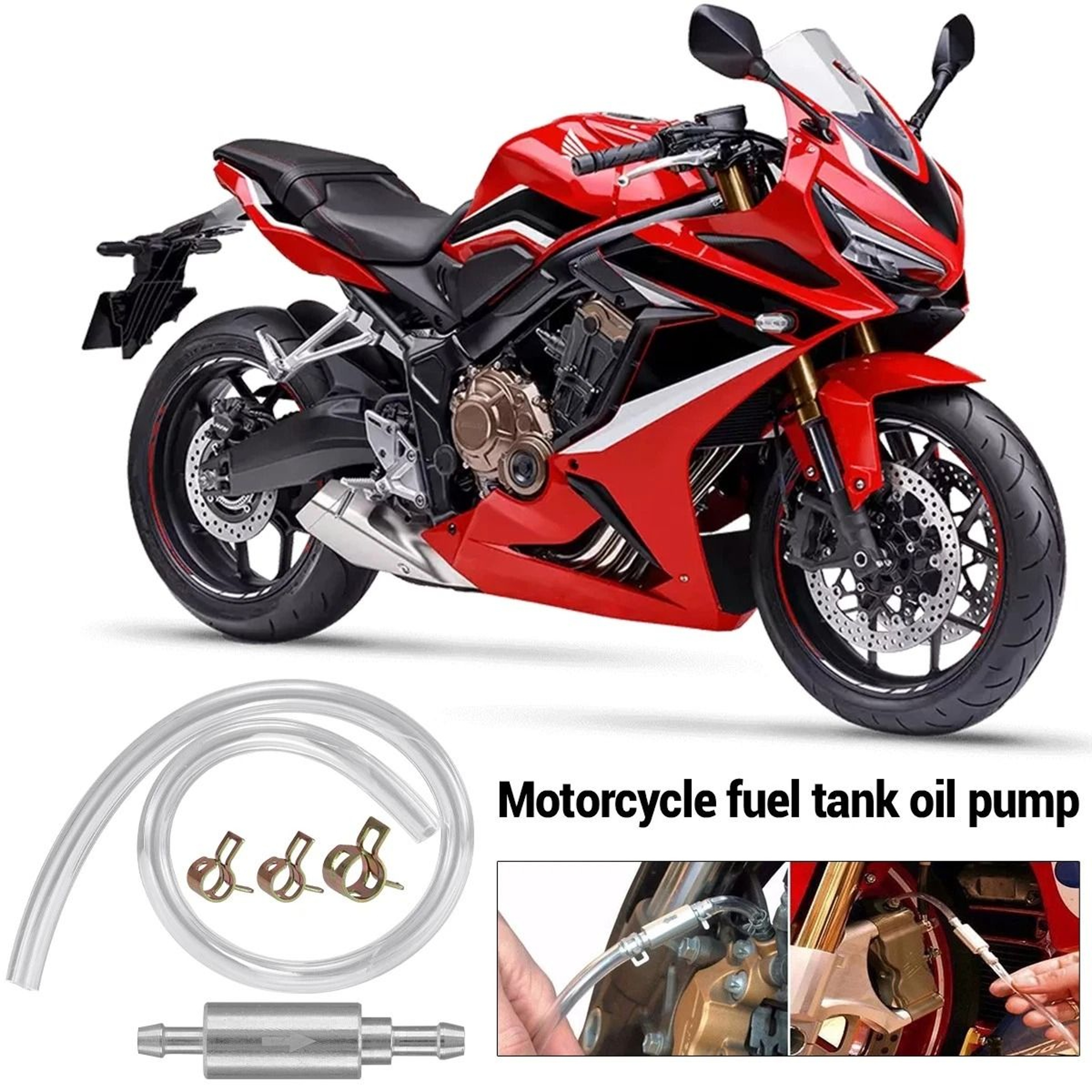 Brake Bleeder Kit Hose With OneWay Check Valve For Car  Motorcycle Brake Fluid Maintenance 10