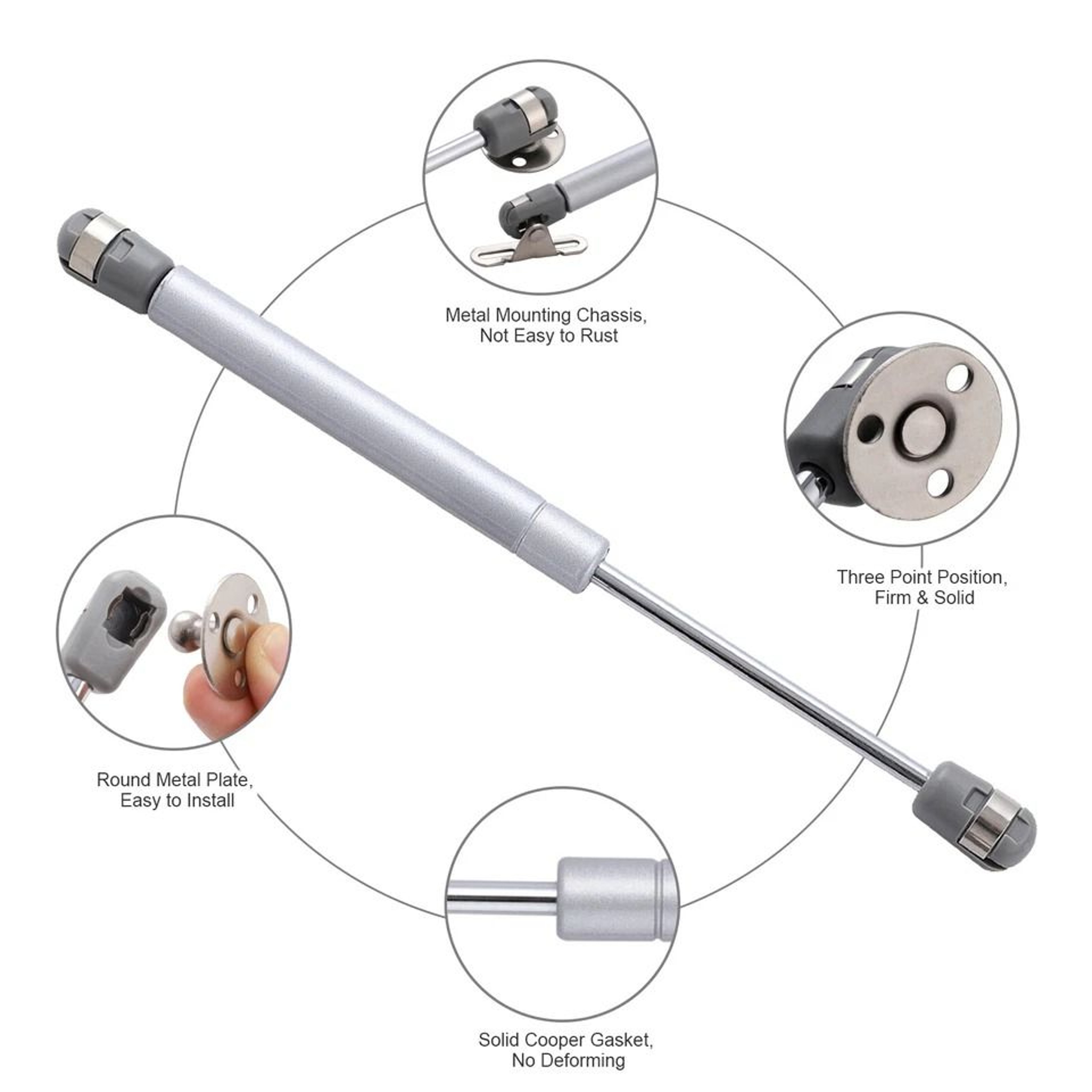 Hydraulic Gas Spring Struts For Kitchen Cabinet Door Lift System 10