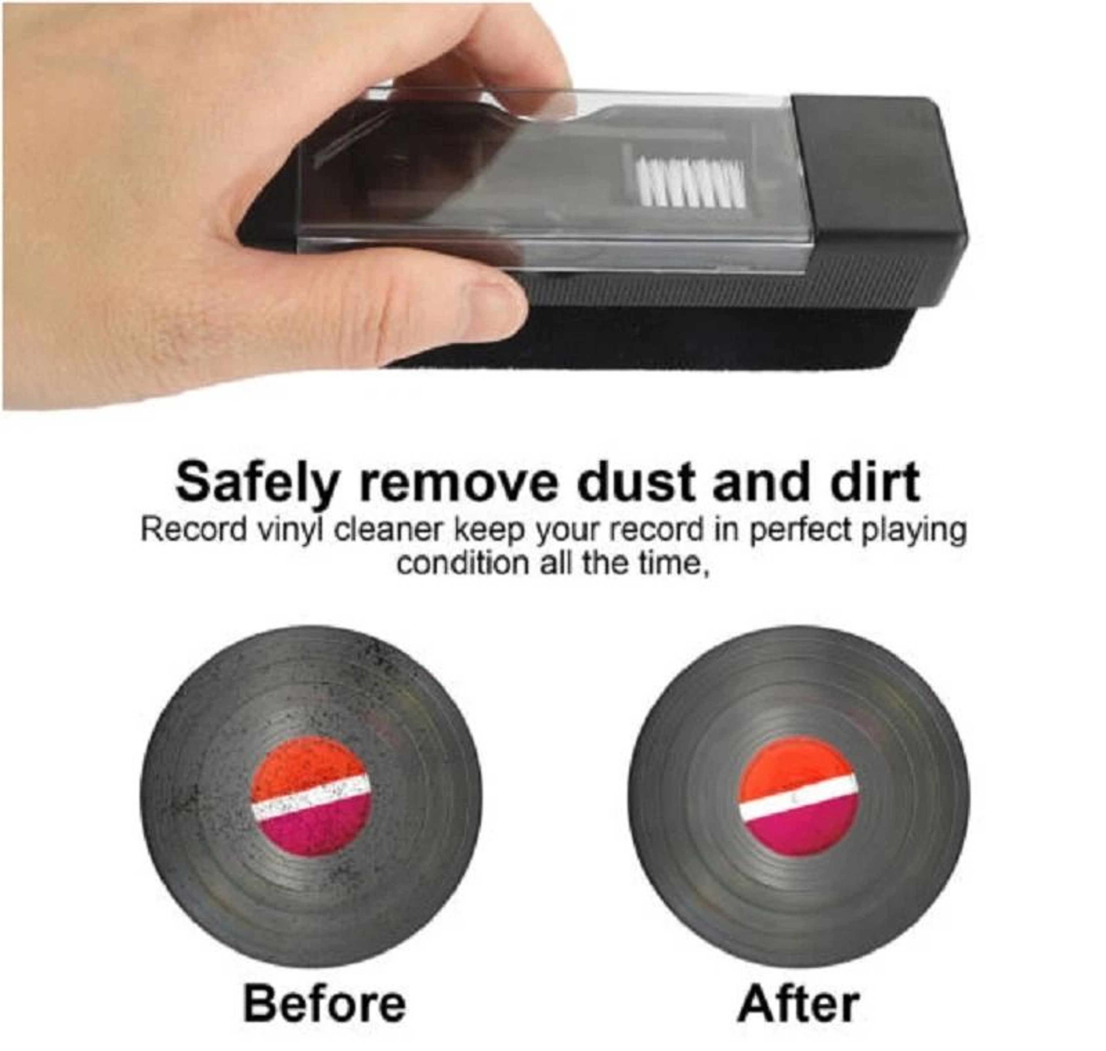 Premium Vinyl Record Cleaning Kit With Stylus  Velvet Anti Static Brushes 3