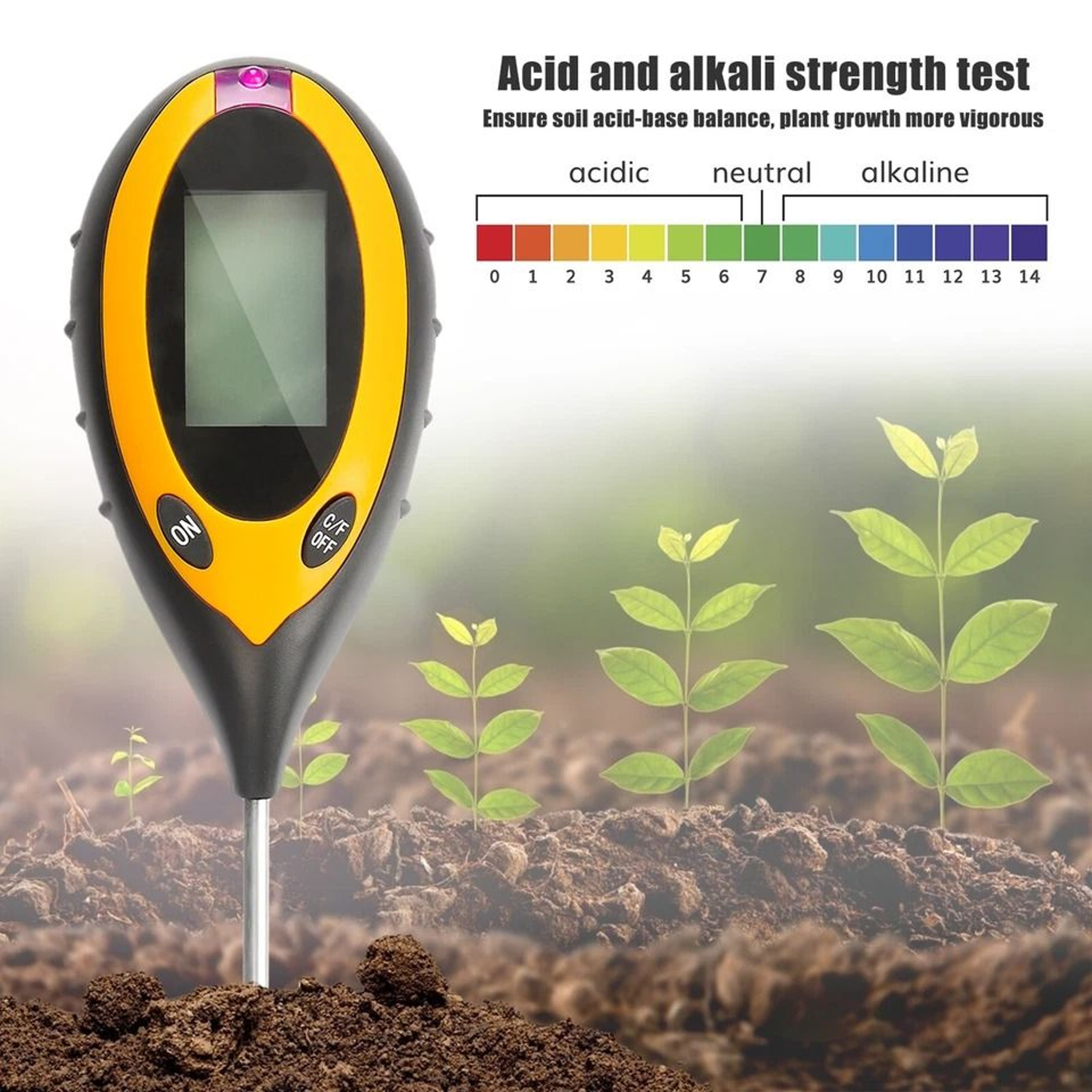 Garden Soil Tester Digital Soil Tester For PH Moisture Sunlight  Temperature 5