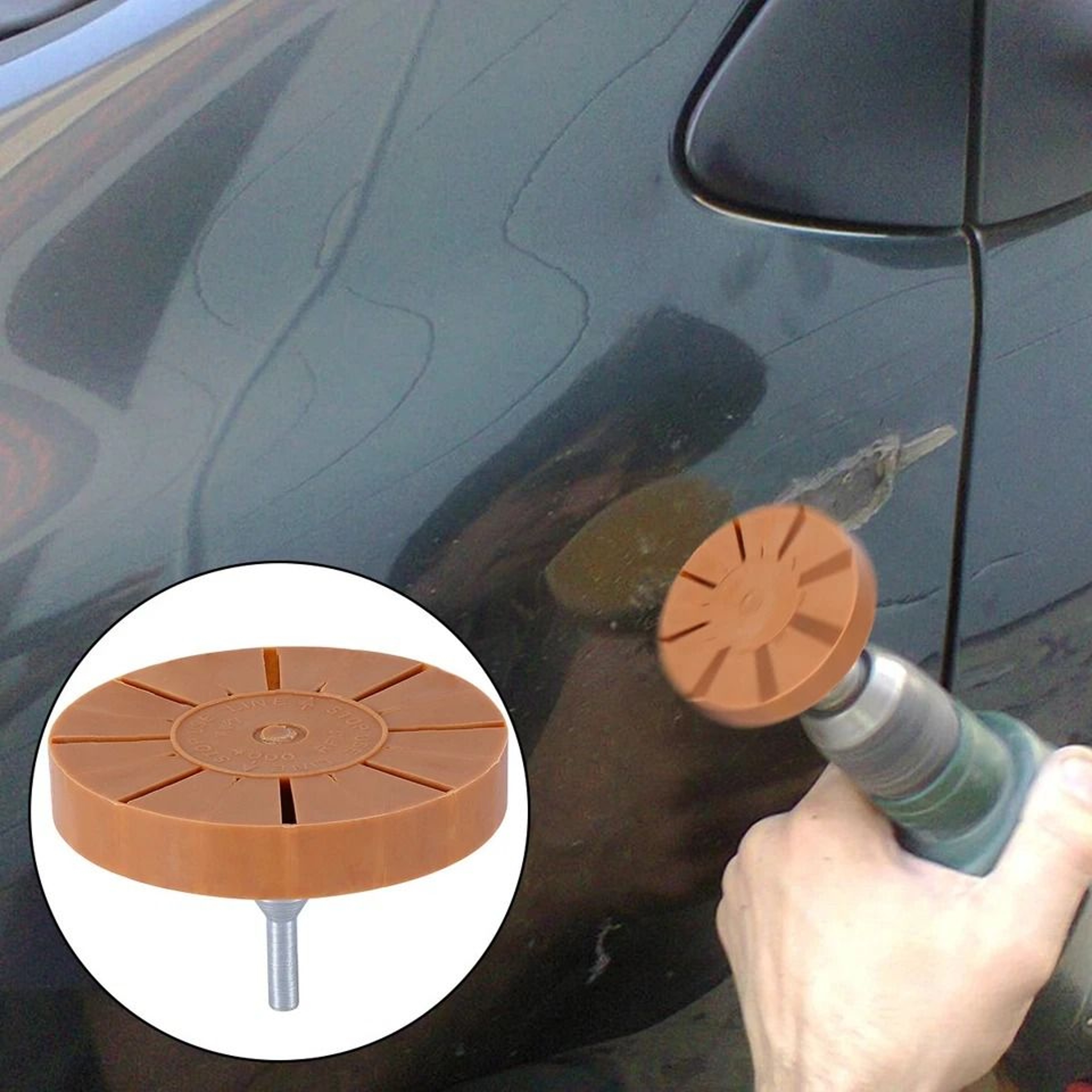 Car Decal Remover Tool Rubber Eraser Wheel For Drill To Remove Adhesive Pinstripe  Stickers 0
