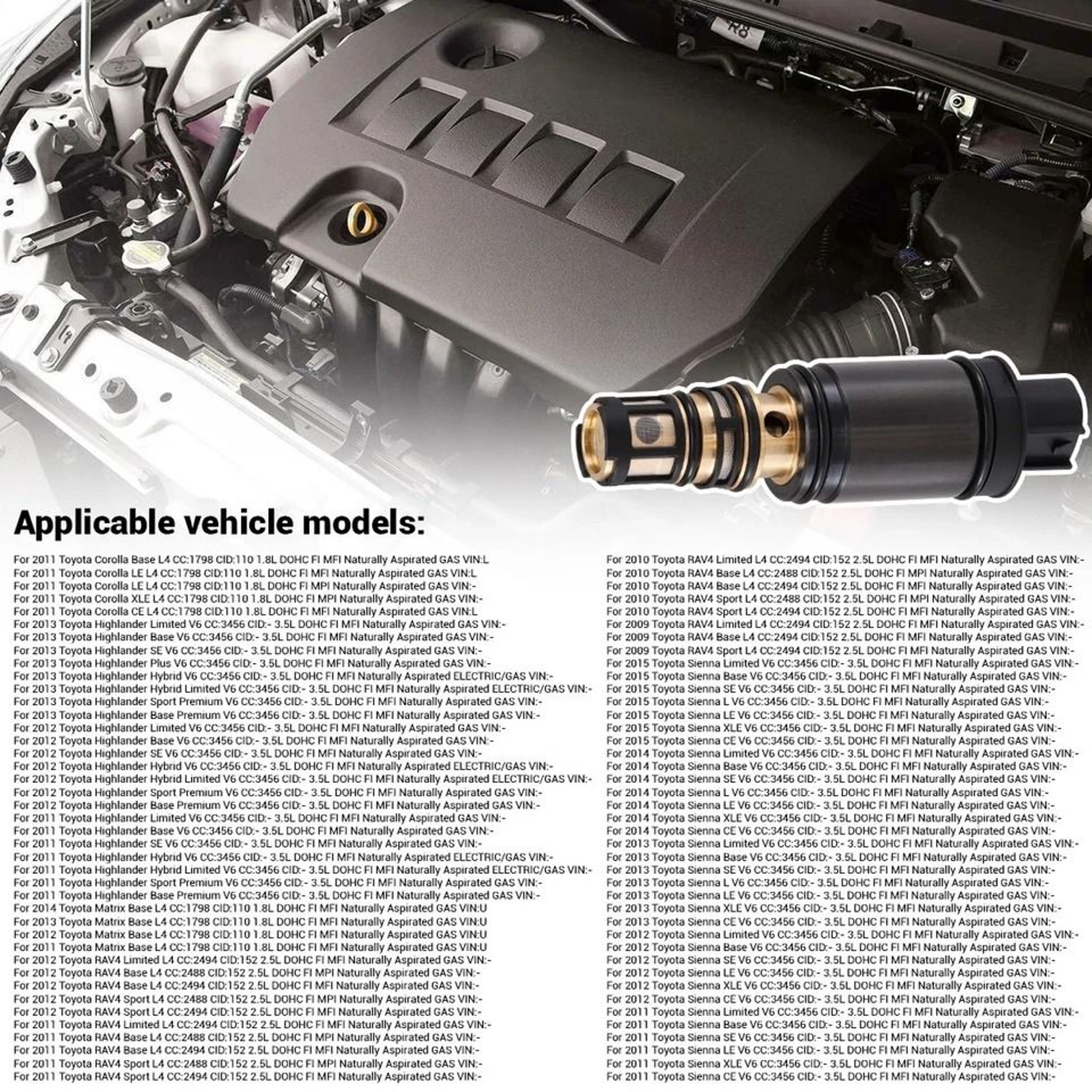 AC Control Valve For Compressor Toyota Corolla Replacement Part For Reliable AC Performance 15