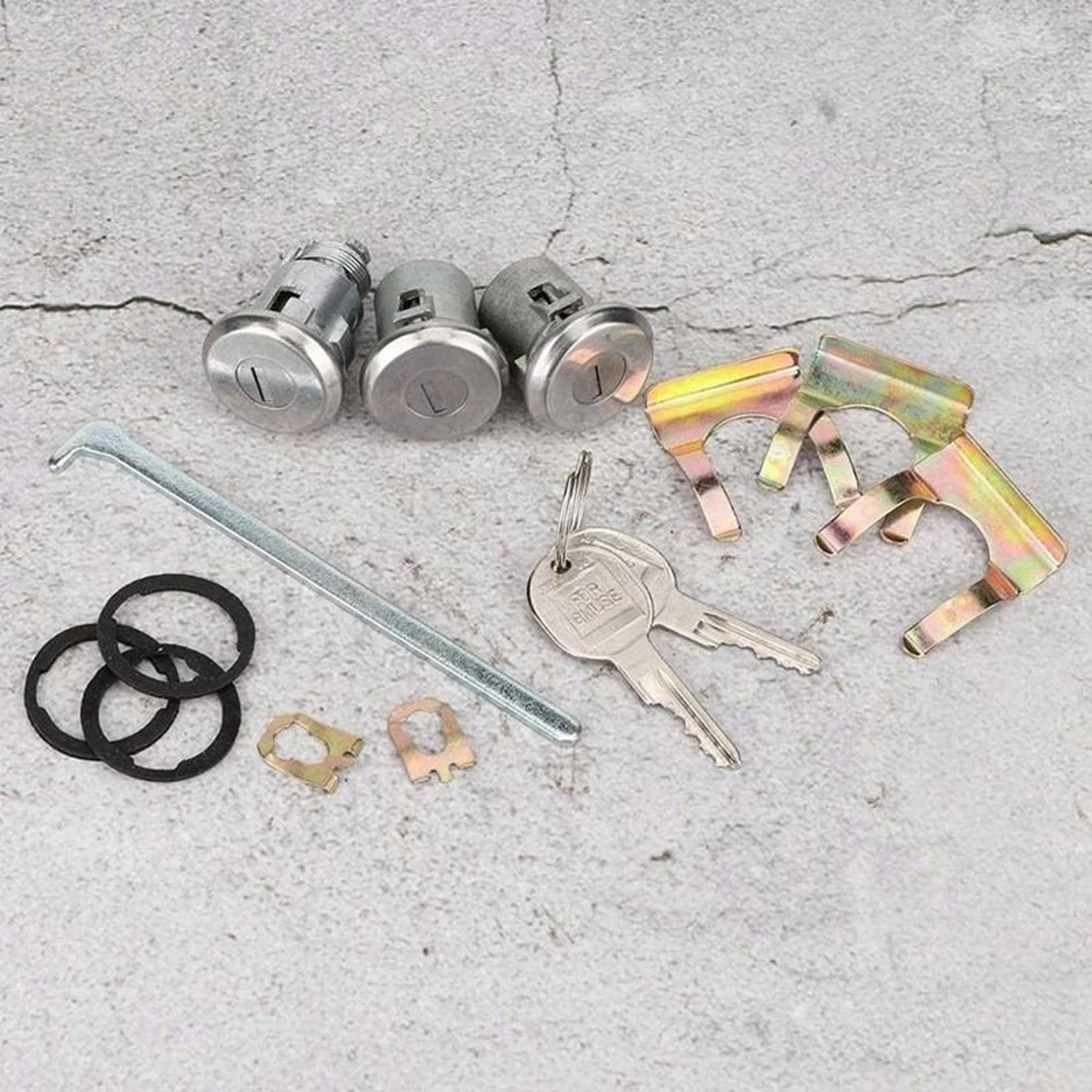 Classic GM Door And Trunk Lock Set With Oval H Keys For Camaro Chevelle Nova GTO Cutlass 6