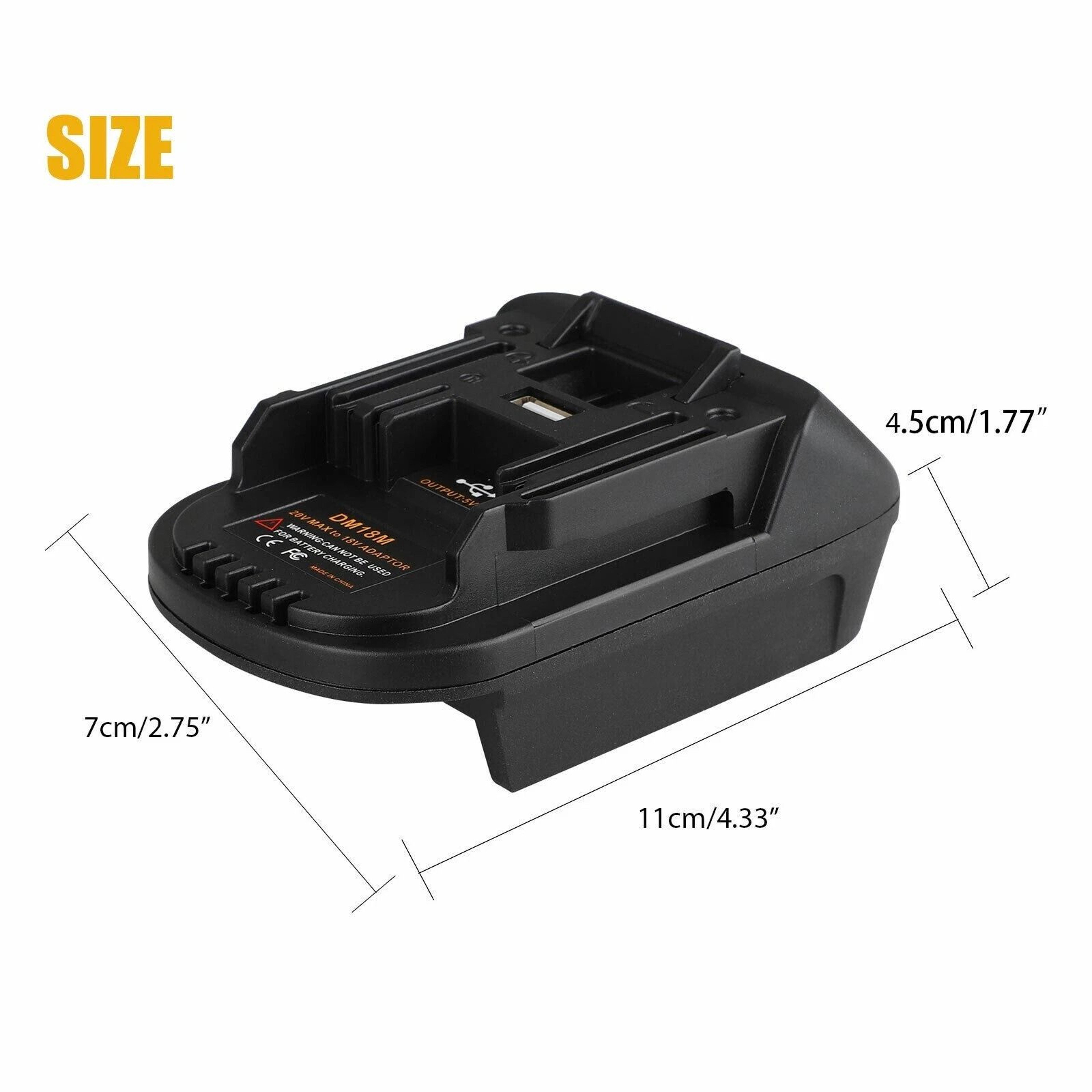 Battery Adapter For Makita Tools With USB For DeWalt And Milwaukee Batteries 6