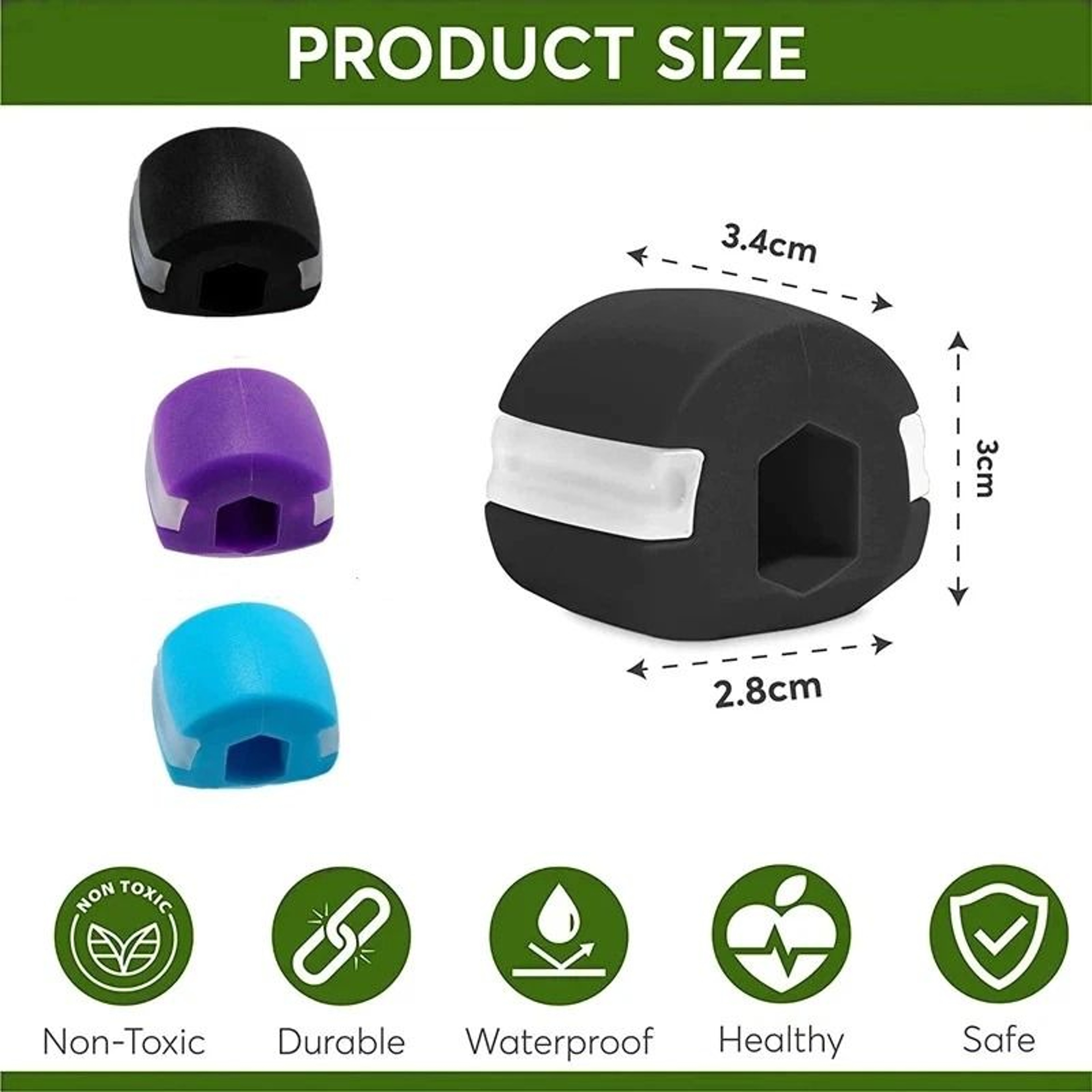 Jawline Exerciser Set Jaw Trainer Balls For Face And Neck Toning 3
