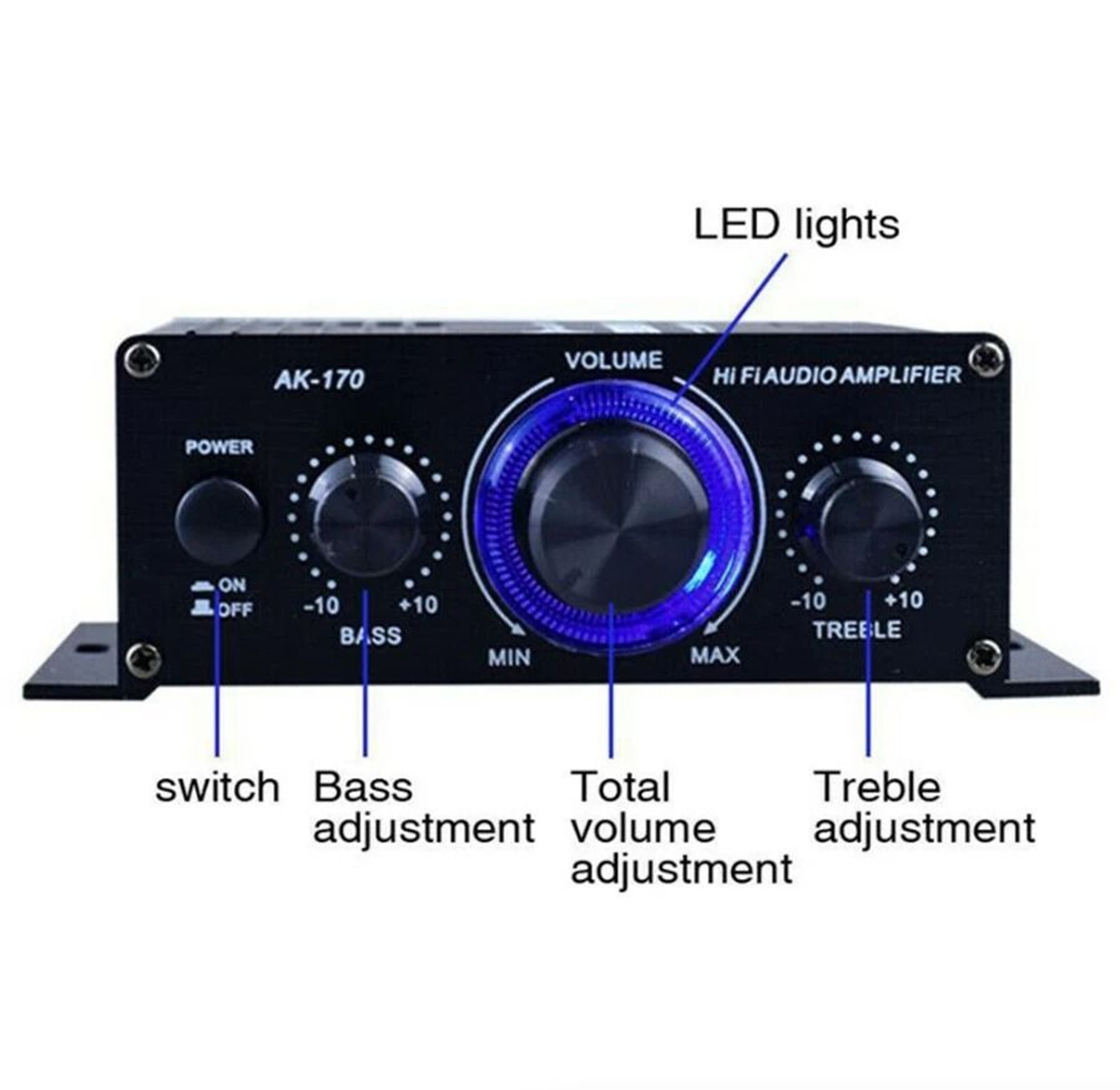 Channel Amplifier HiFi Stereo Bass Amp For Car And Home 2