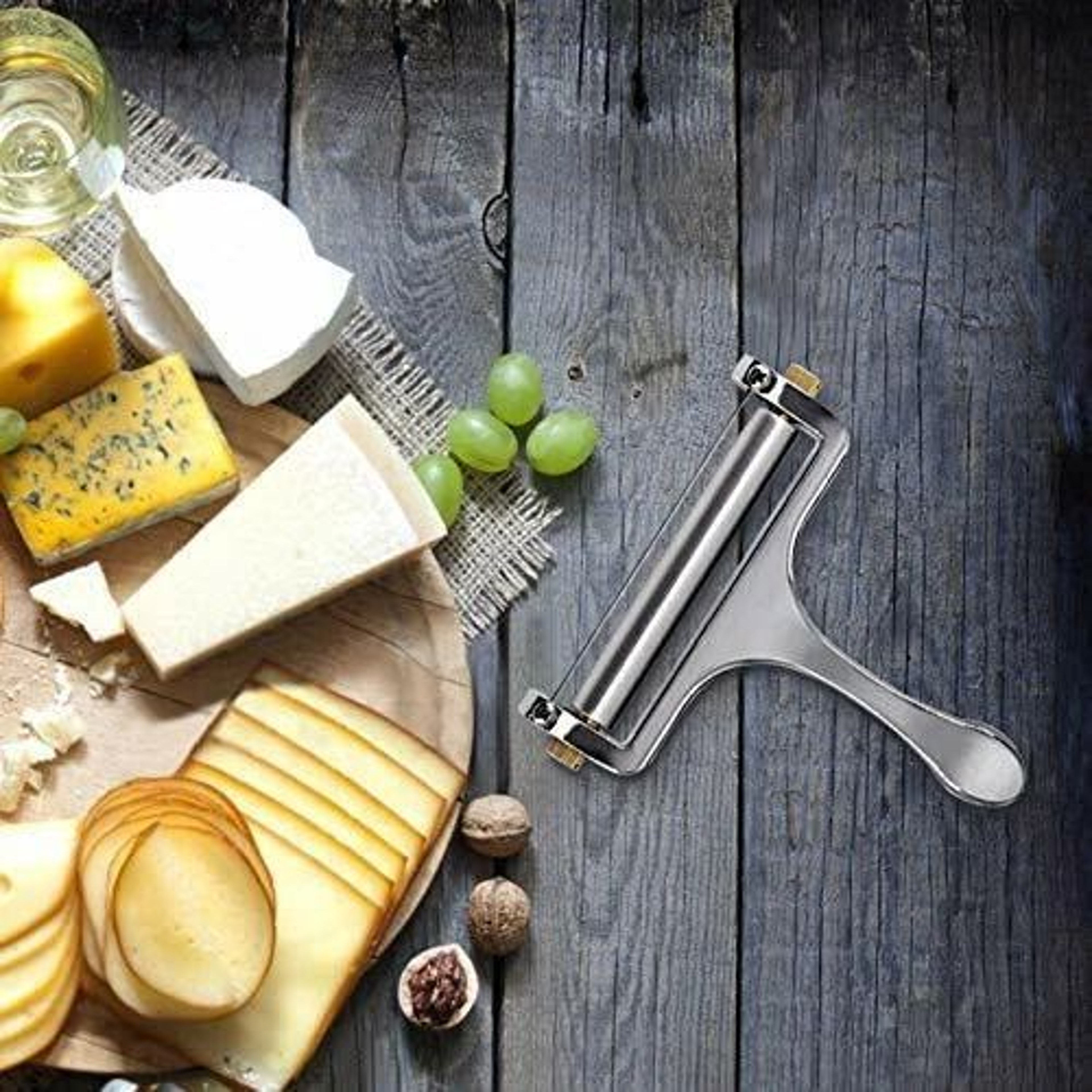 Adjustable Stainless Steel Wire Cheese Slicer For Even Effortless Slices 2