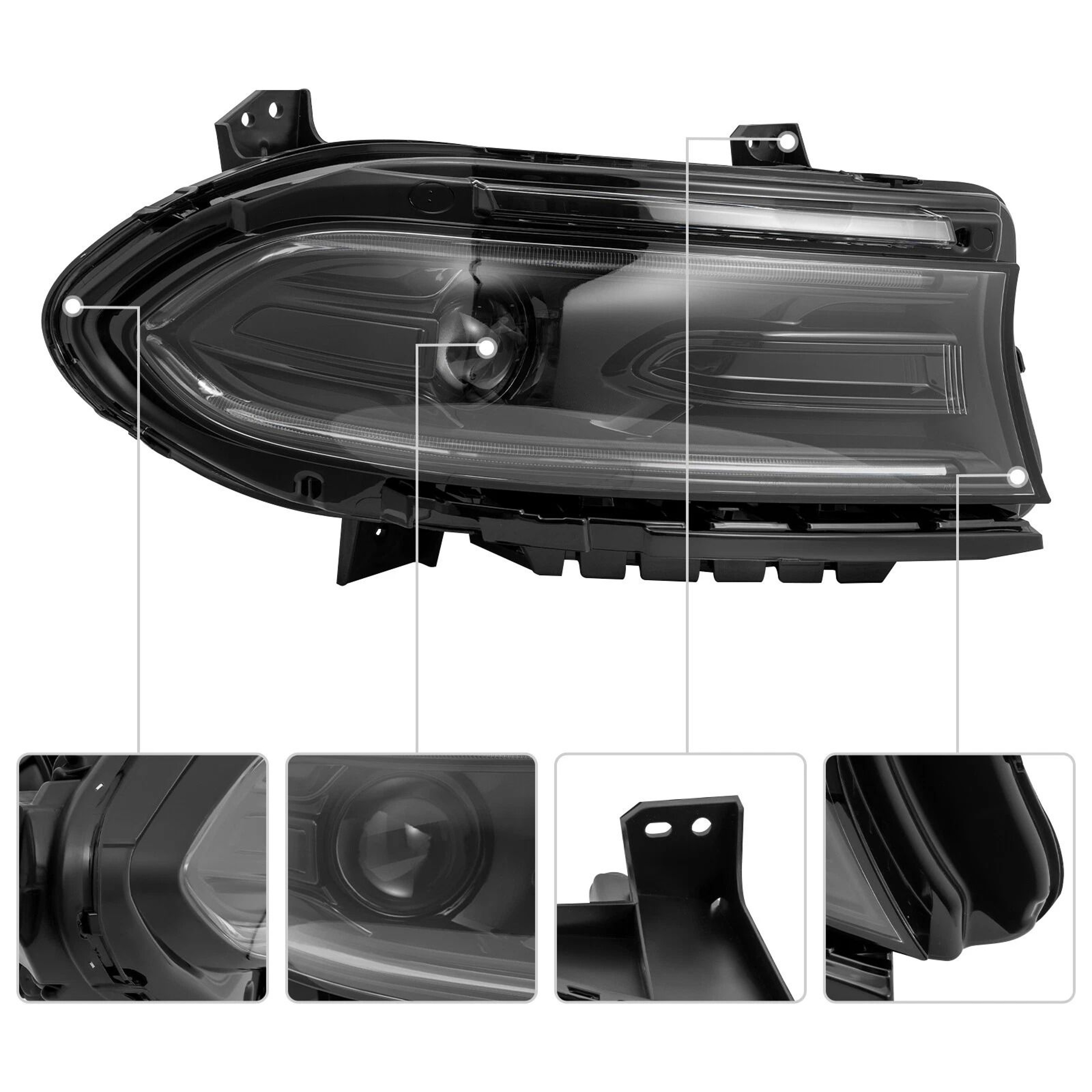 Dodge Charger Passenger Side Headlight Assembly 10
