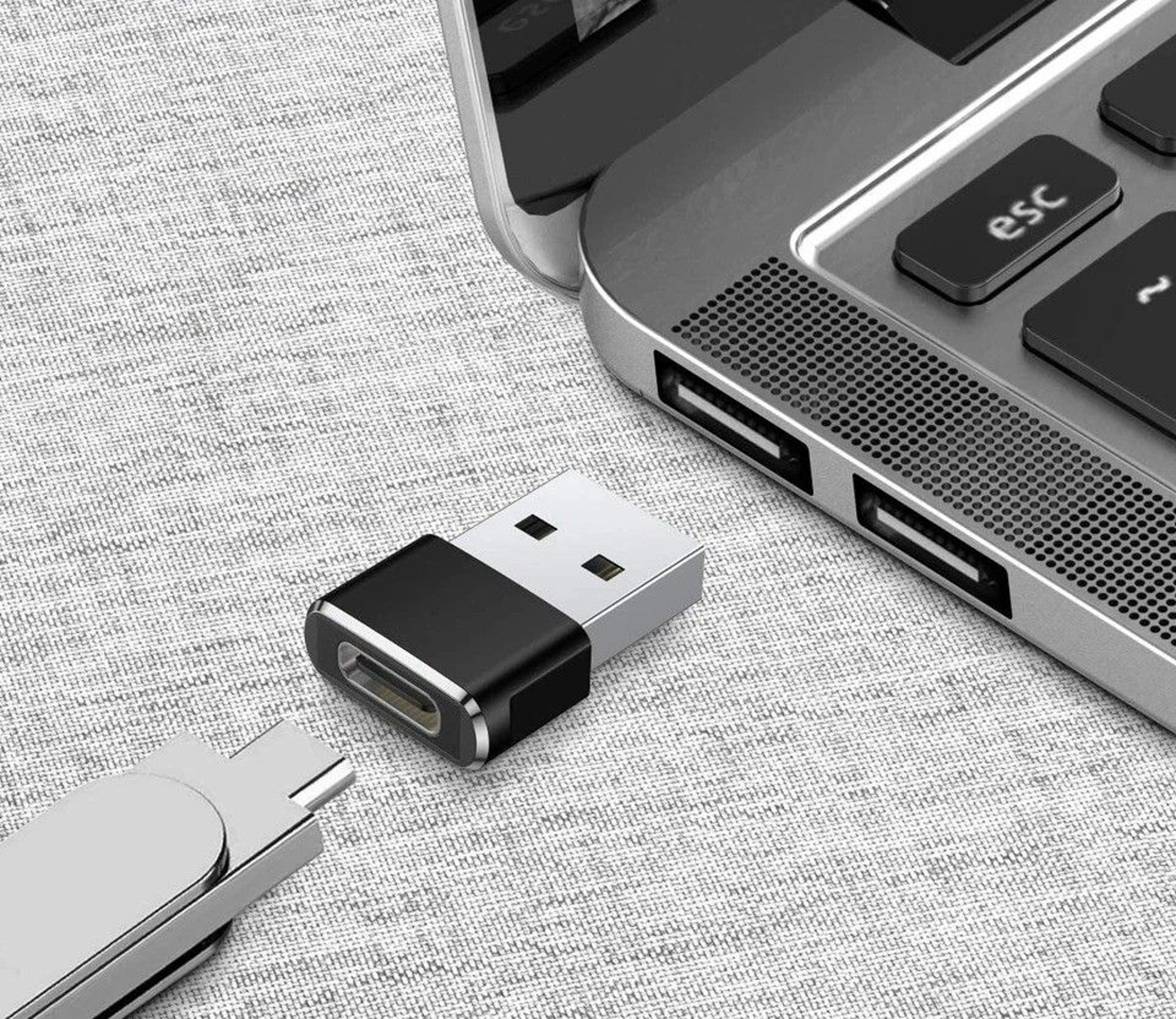 USB C To USB A Adapter Aluminum Type C Female To USB Male Converter 0