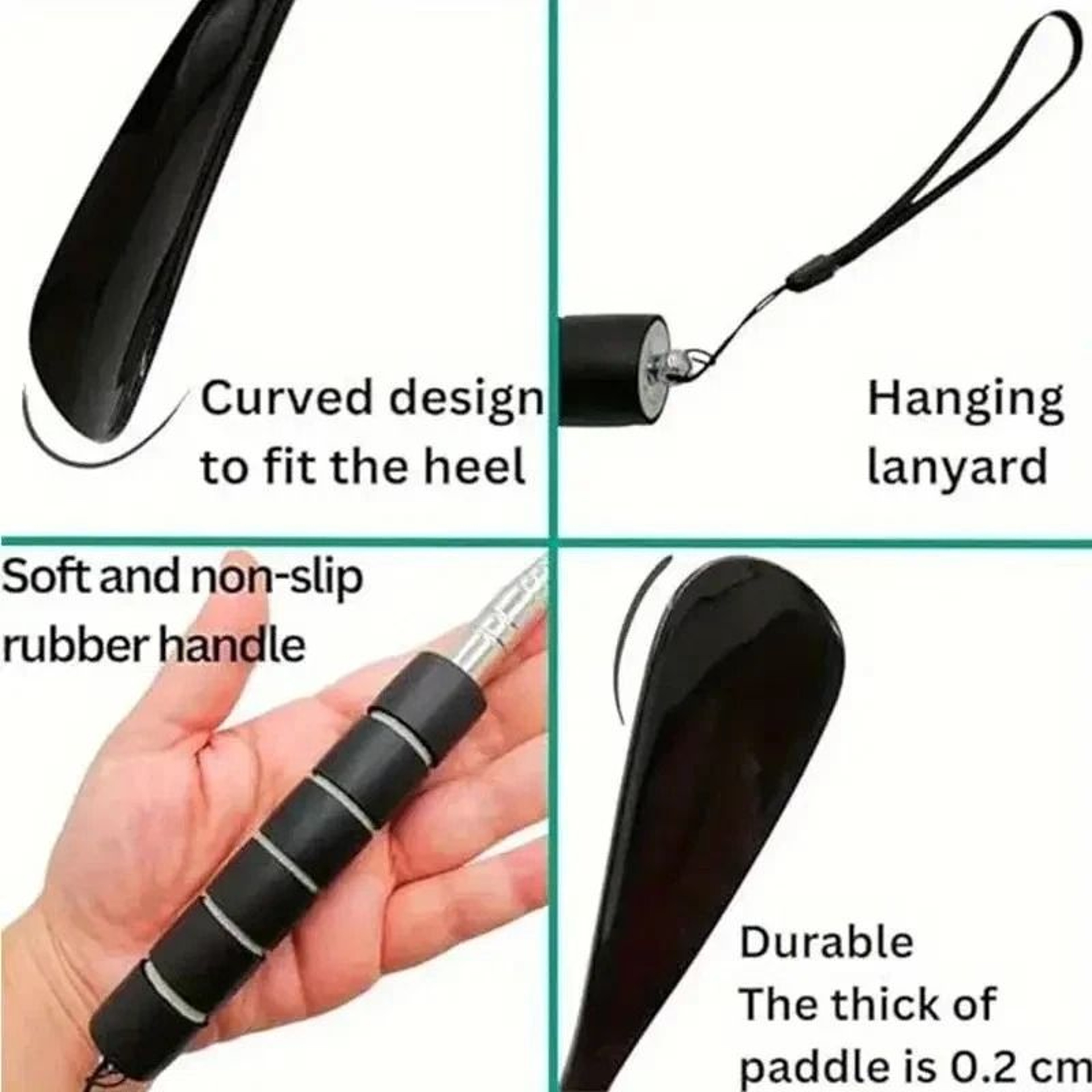 Long Handle Shoe Horn Stainless Steel Shoe Helper For Seniors And Adults 2
