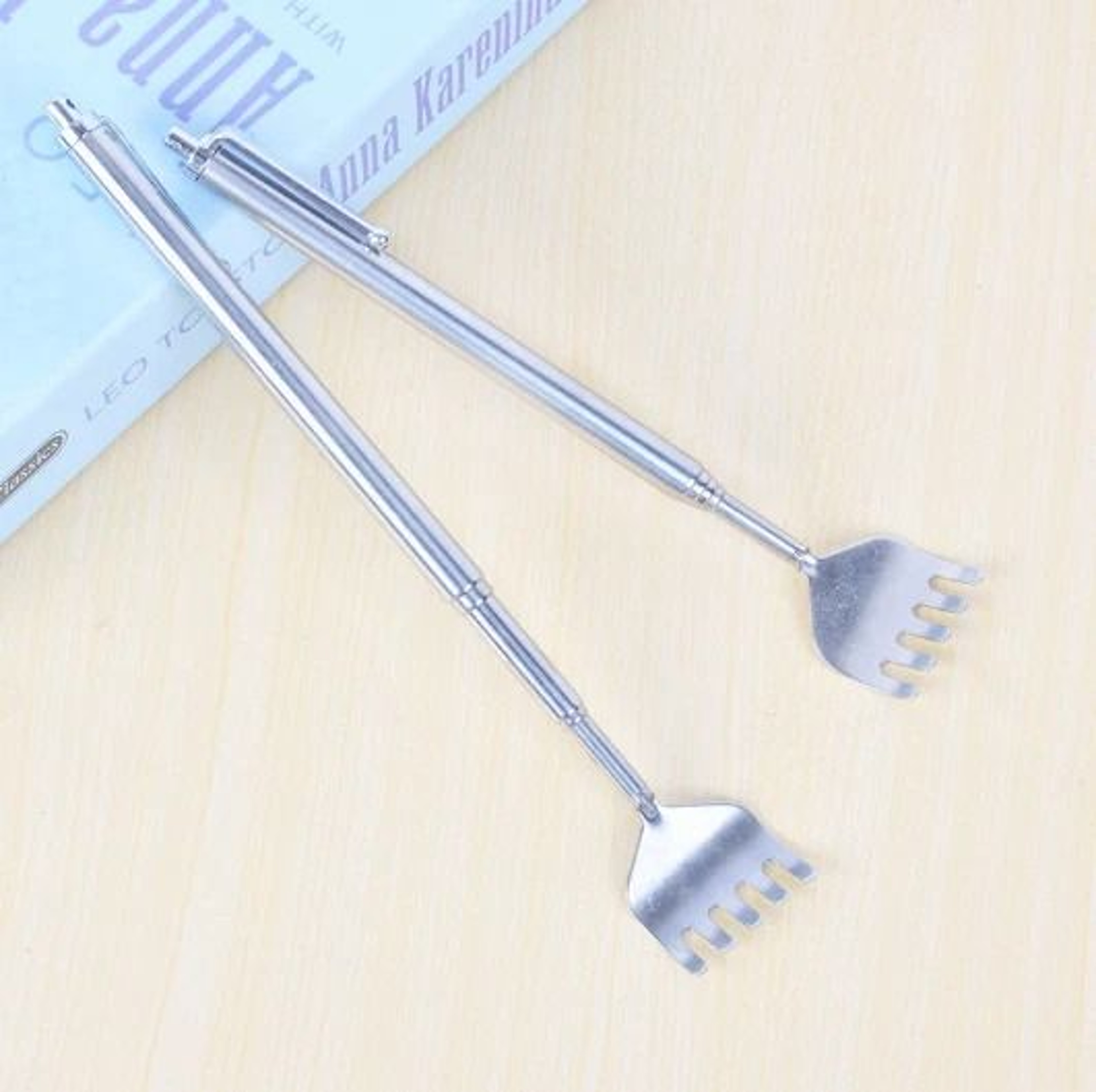 Stainless Steel Back Scratcher With Telescoping Handle For Instant Itch Relief 0
