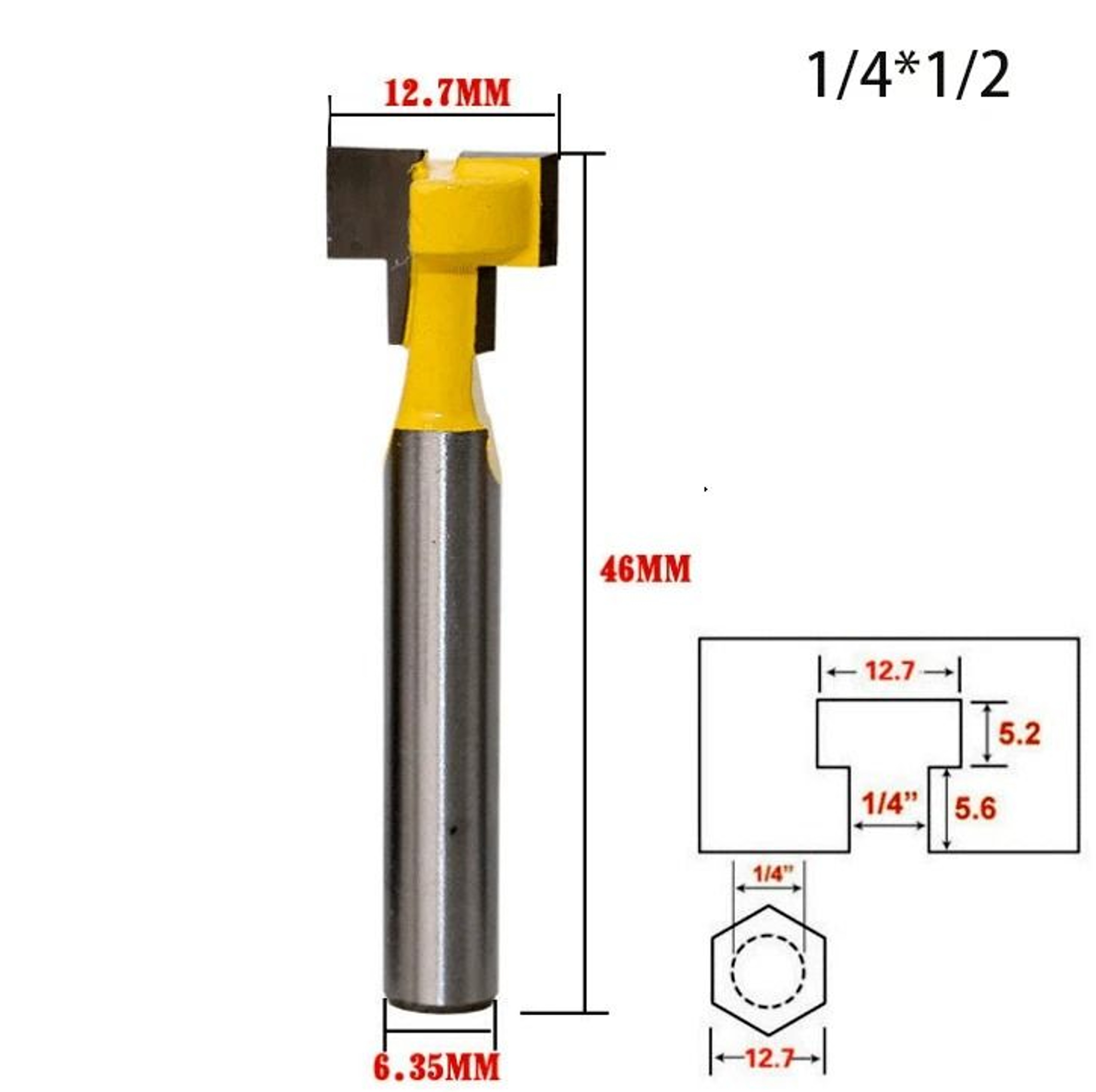 TSlot Router Bit For Woodworking Shank Cut Slot Cutter 1