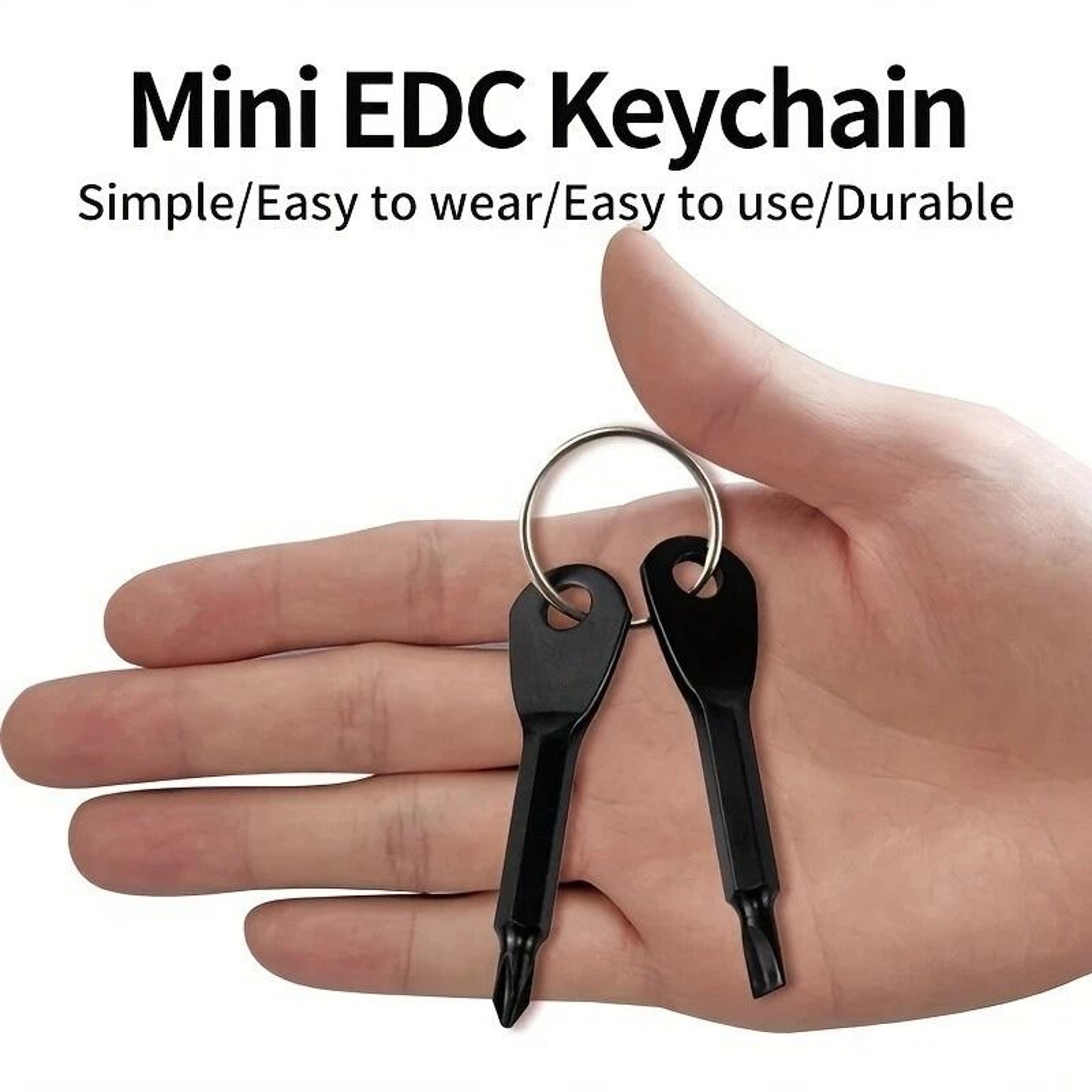Keychain Screwdriver Set Stainless Steel Mini EDC Pocket Tool 3