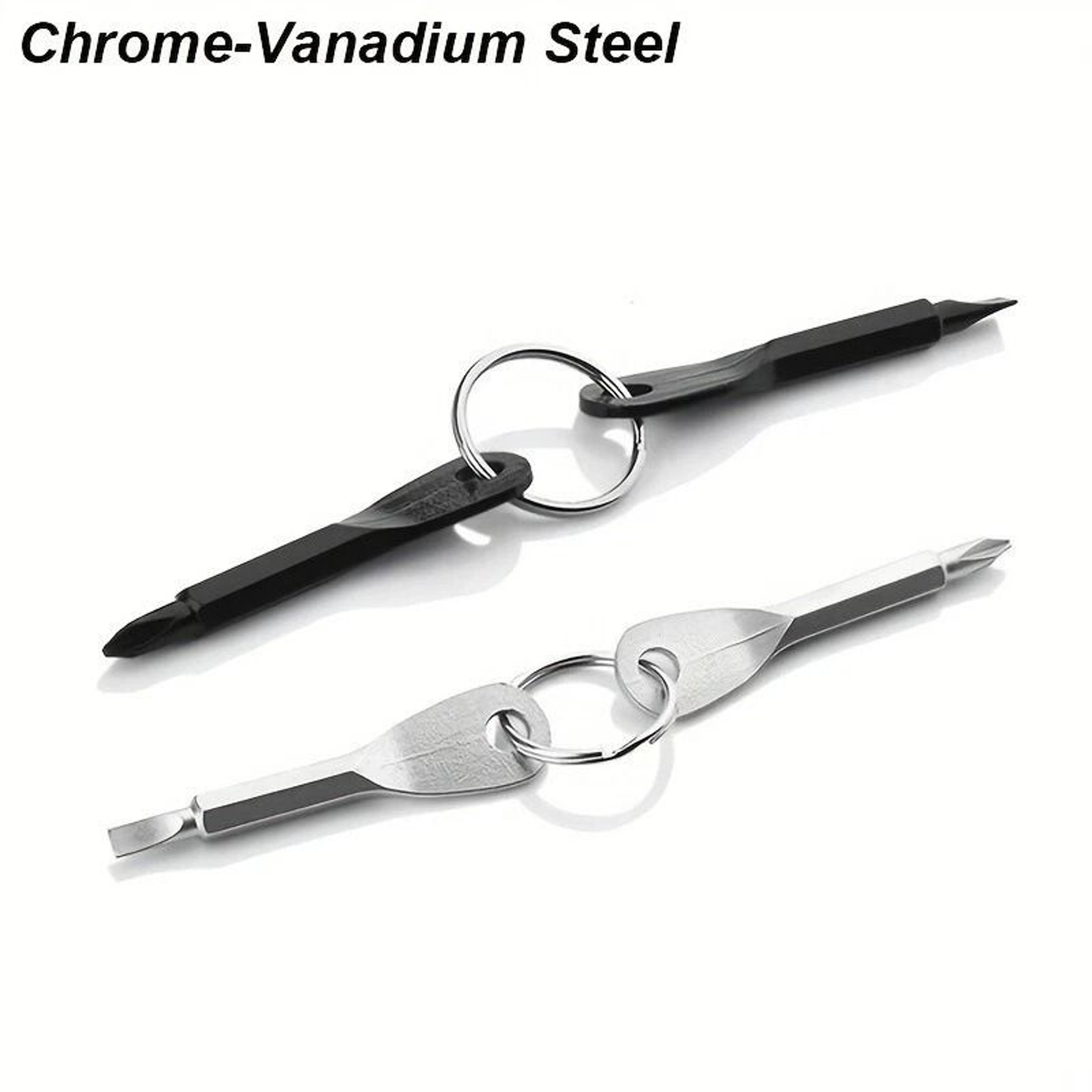 Keychain Screwdriver Set Stainless Steel Mini EDC Pocket Tool 8