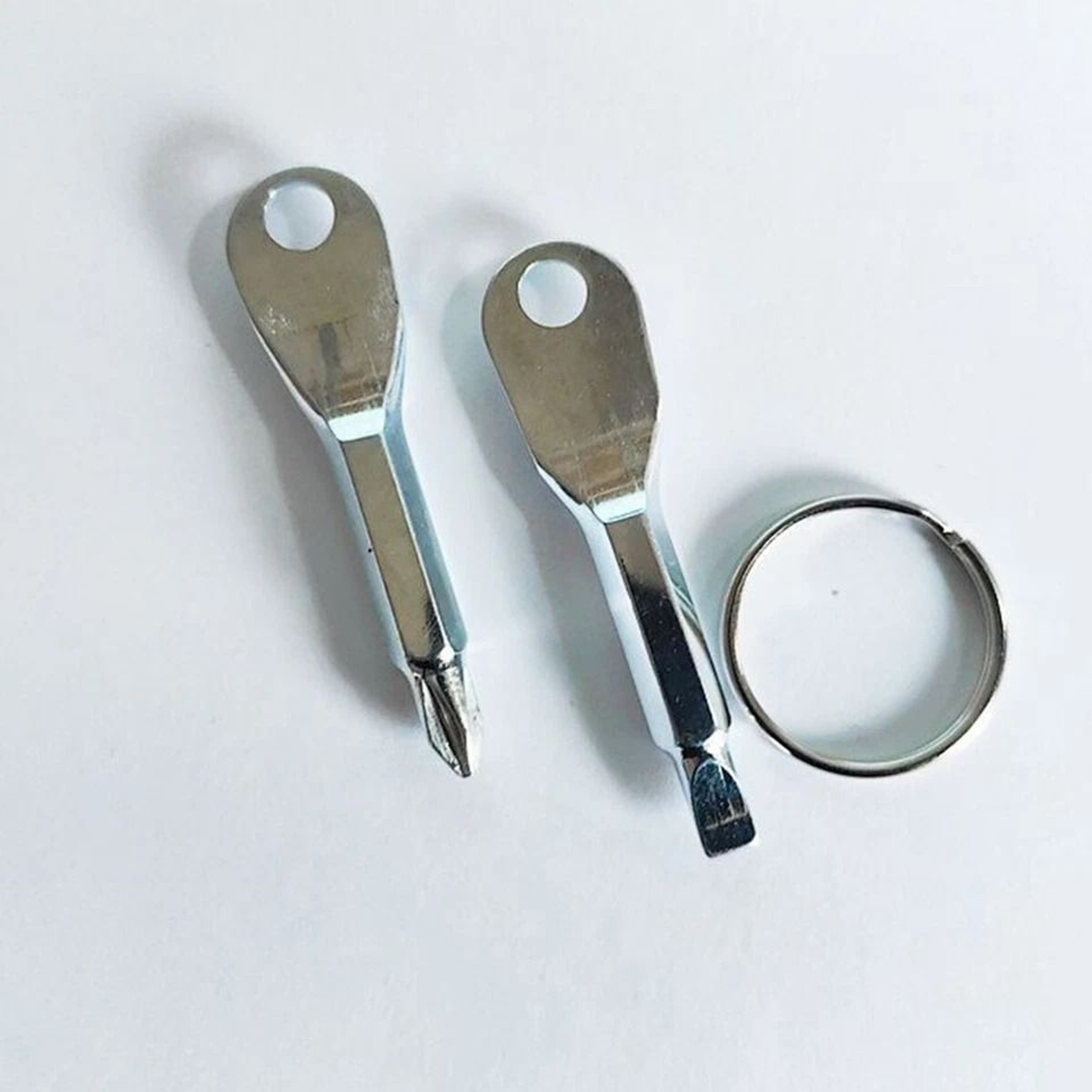 Keychain Screwdriver Set Stainless Steel Mini EDC Pocket Tool 11