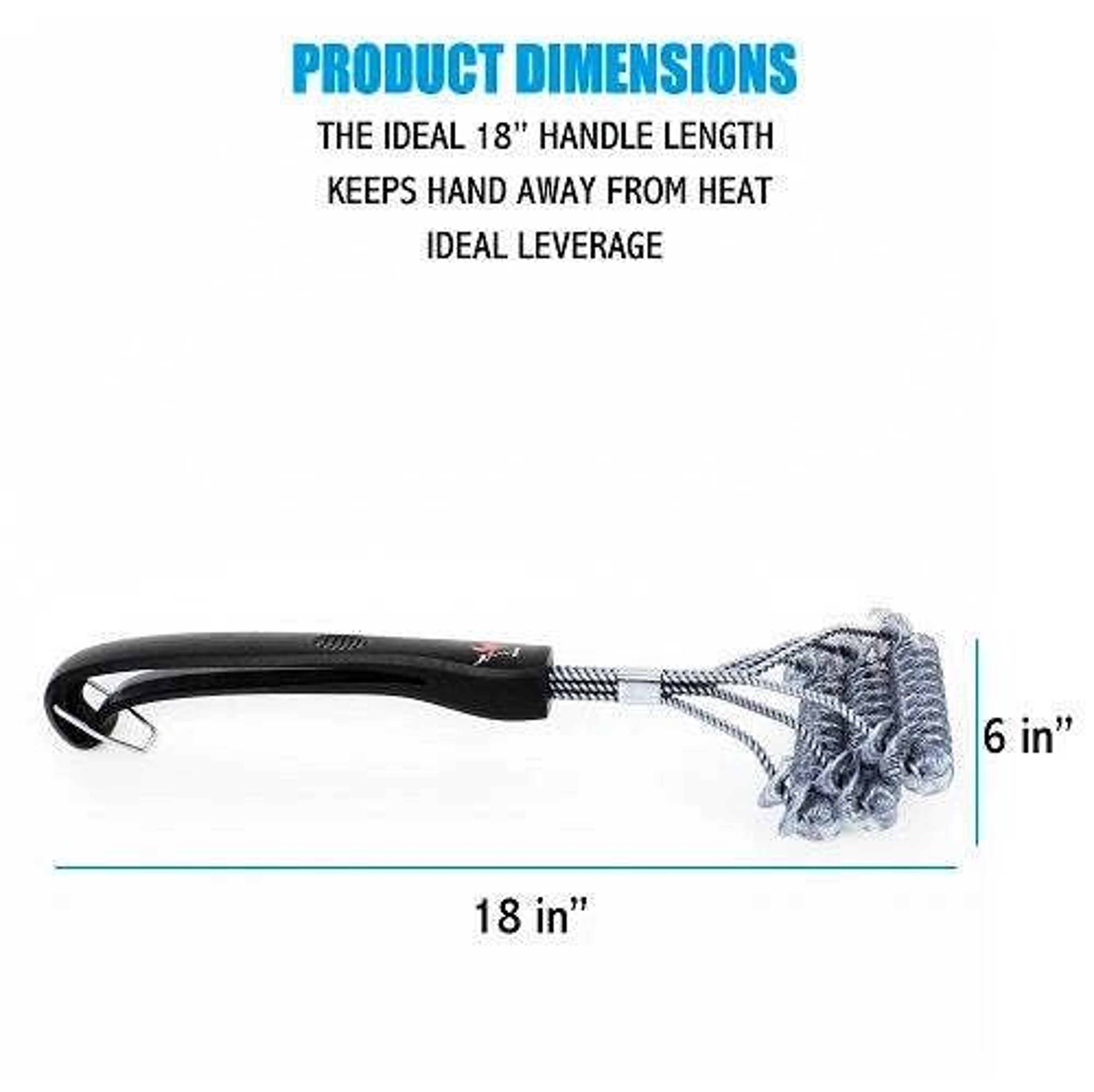 Bristle Free Grill Brush And Scraper Safe Stainless Steel BBQ Grill Cleaner 5