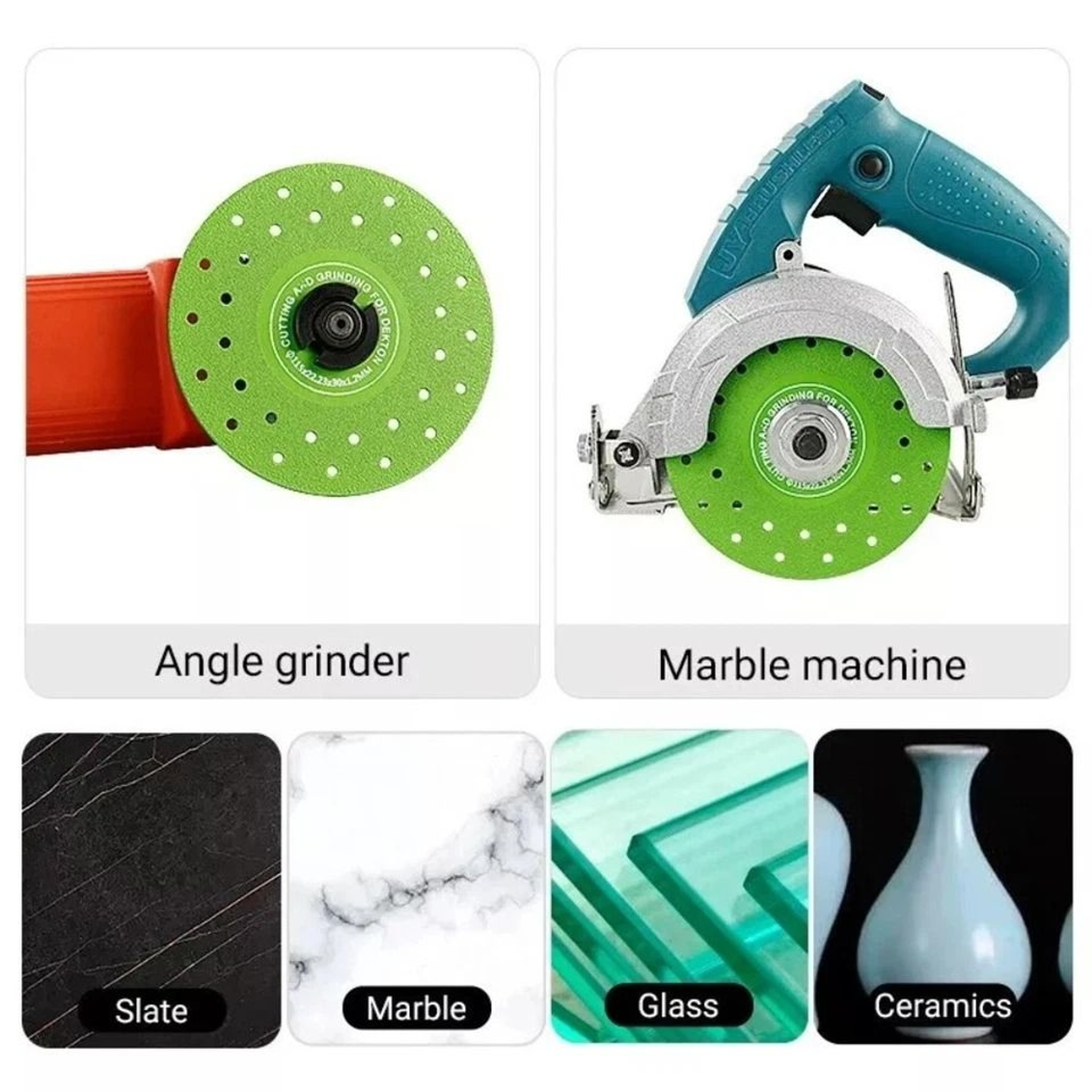 Diamond Grinding Disc Set Tile Cutting Blade For Marble Granite Glass 9