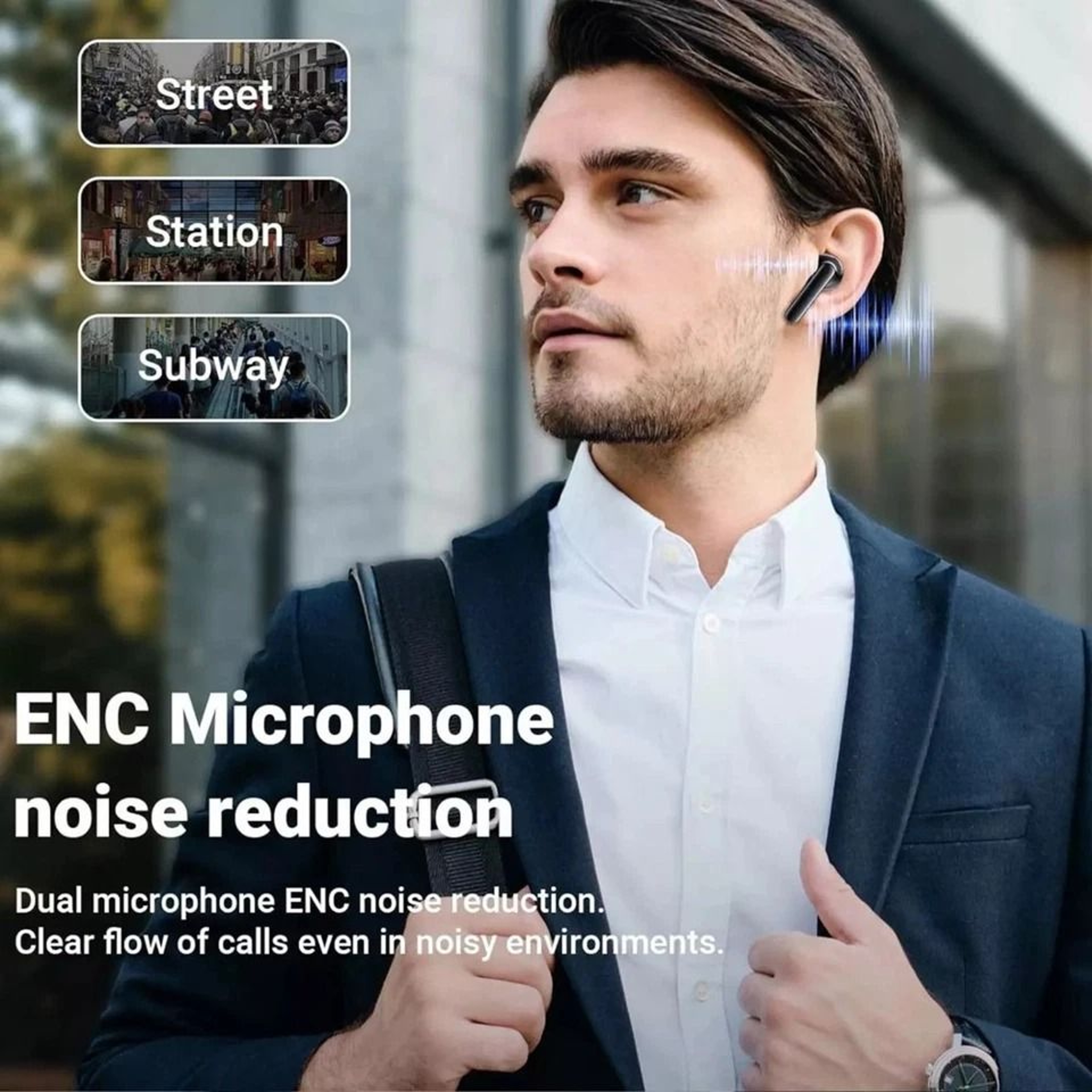 Bluetooth Earbuds With Noise Cancelling Long Battery Life And Waterproof Wireless Fit 2
