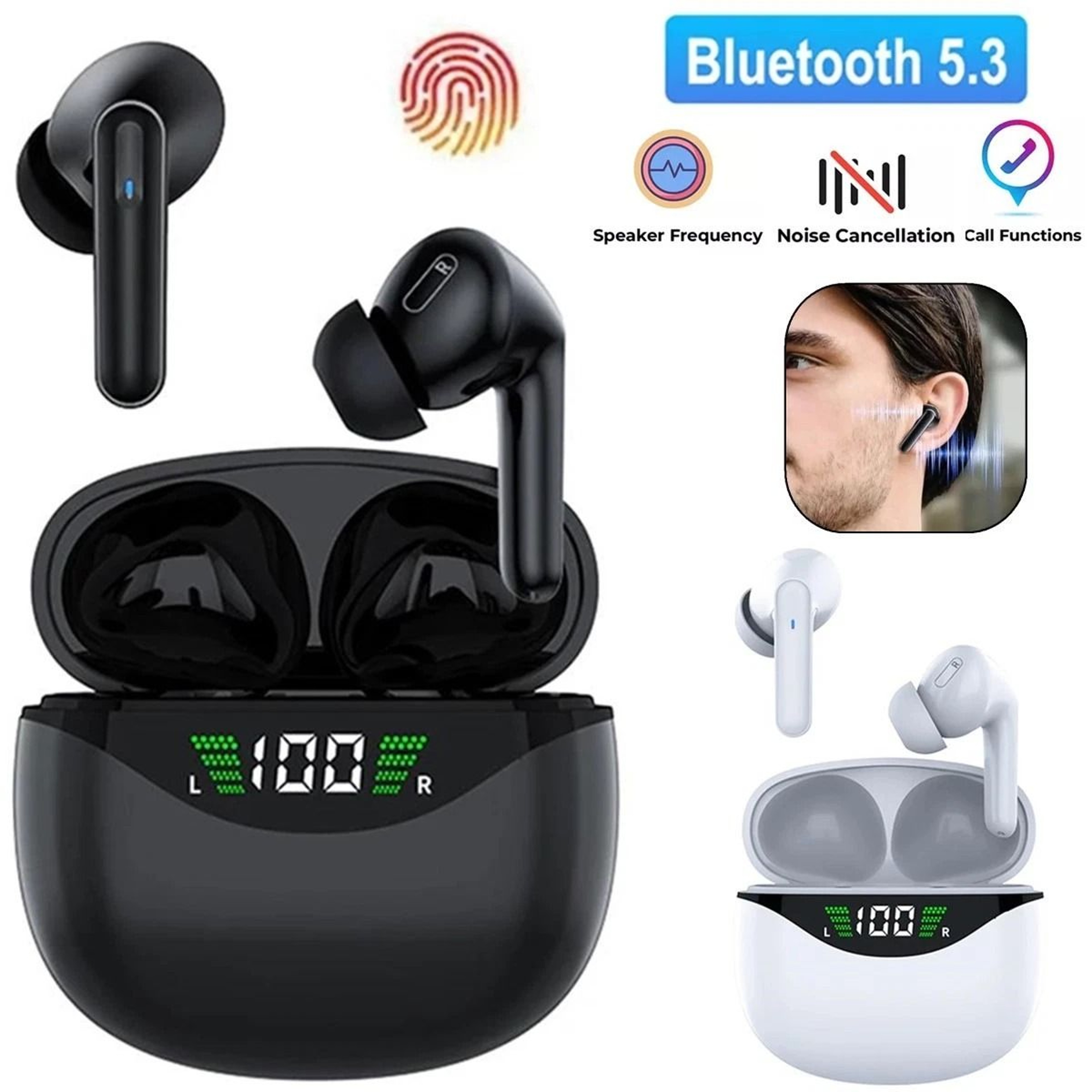 Bluetooth Earbuds With Noise Cancelling Long Battery Life And Waterproof Wireless Fit 8