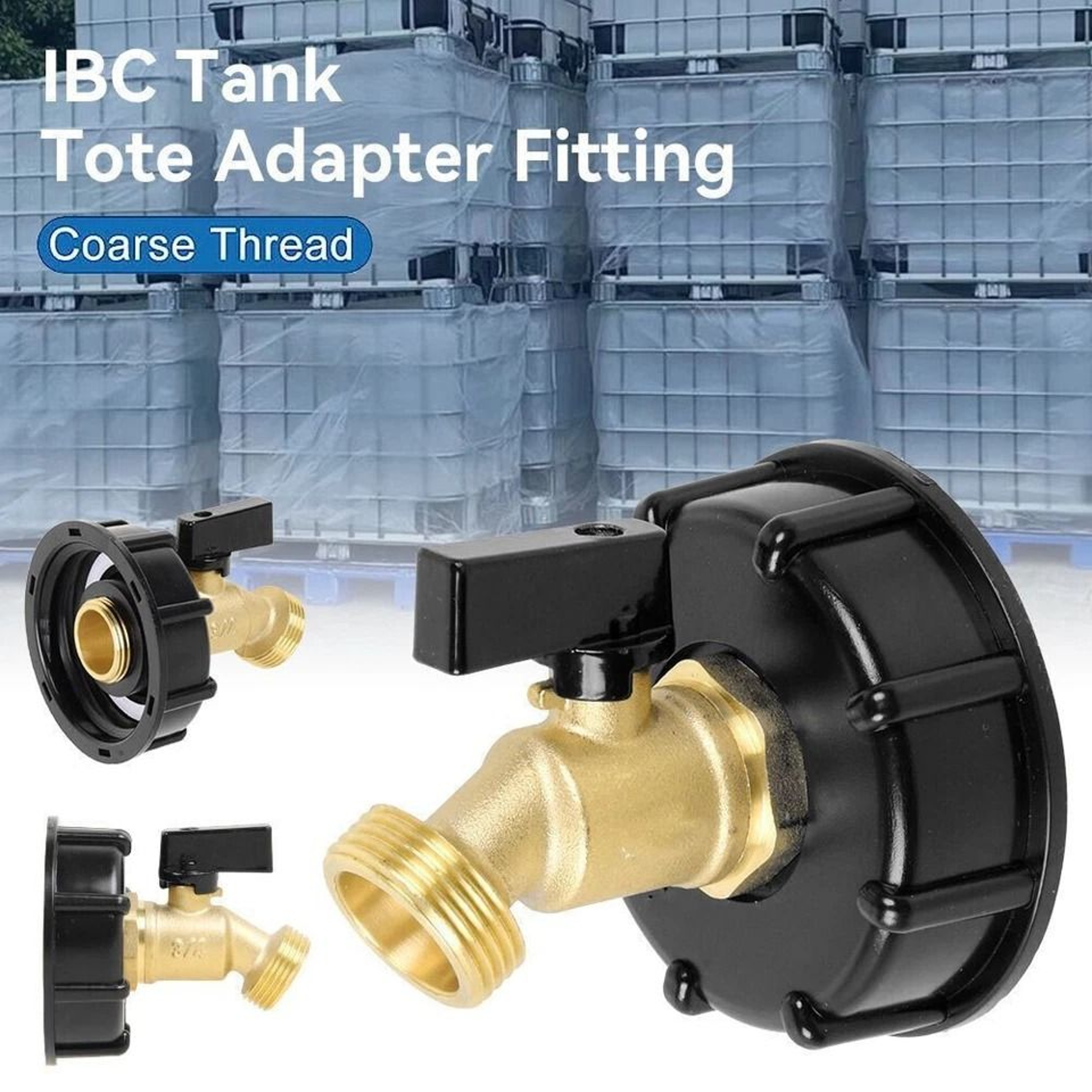 Tote Adapter Garden Hose Brass Valve Connector 2