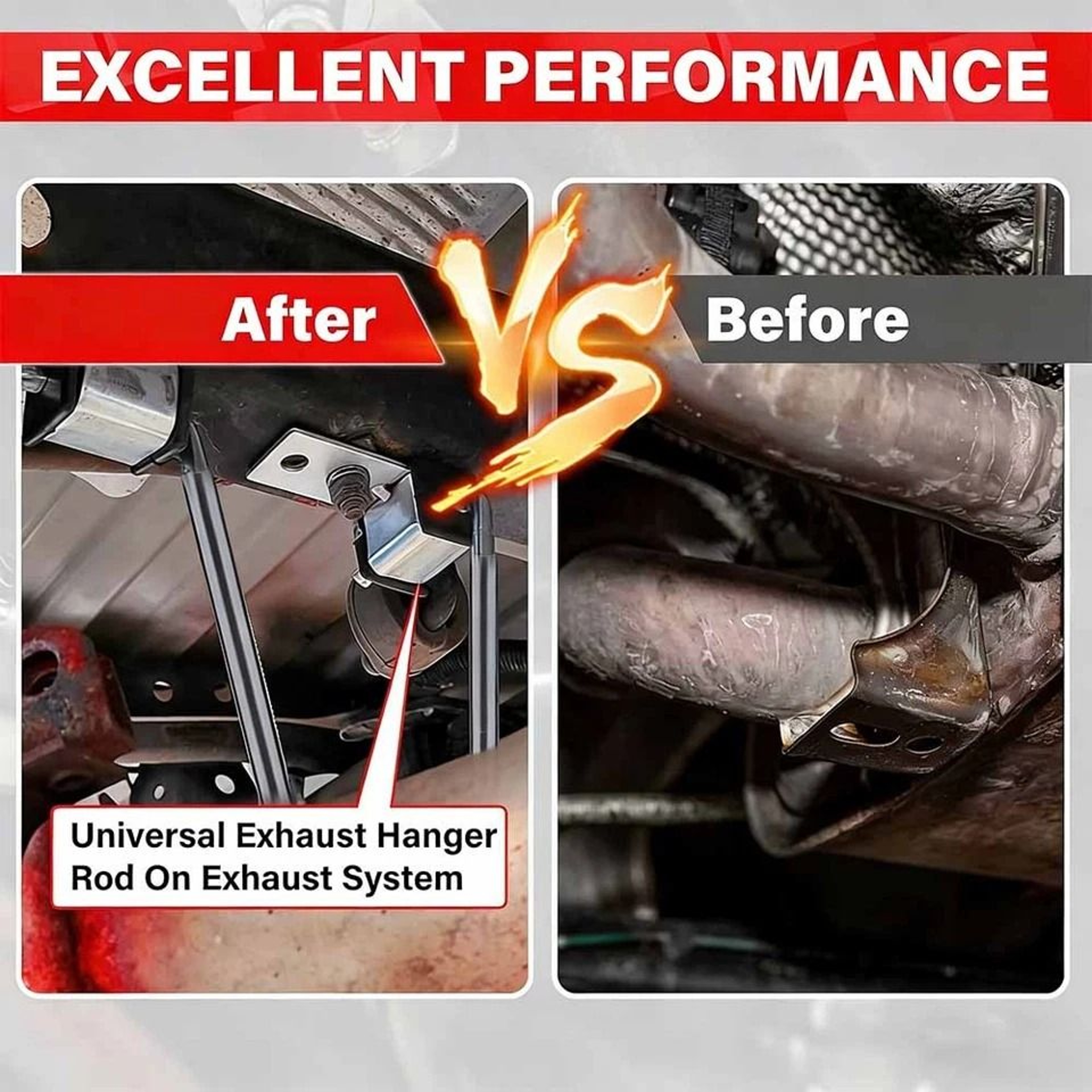 Heavy Duty Universal Exhaust Hanger Rods Weld On Muffler Brackets 2