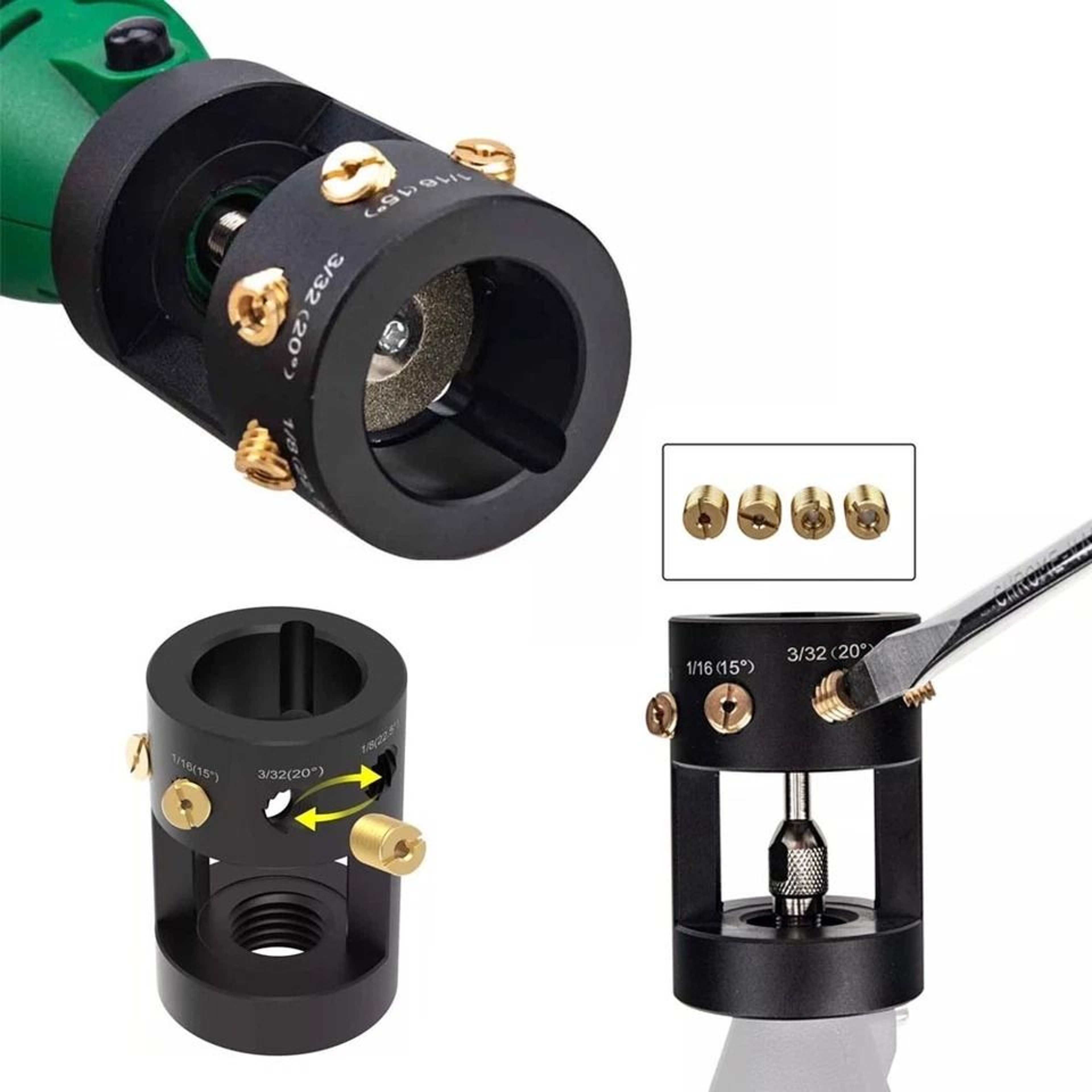 TIG Tungsten Sharpener Grinder Attachment For Precise MultiAngle Electrode Grinding 3