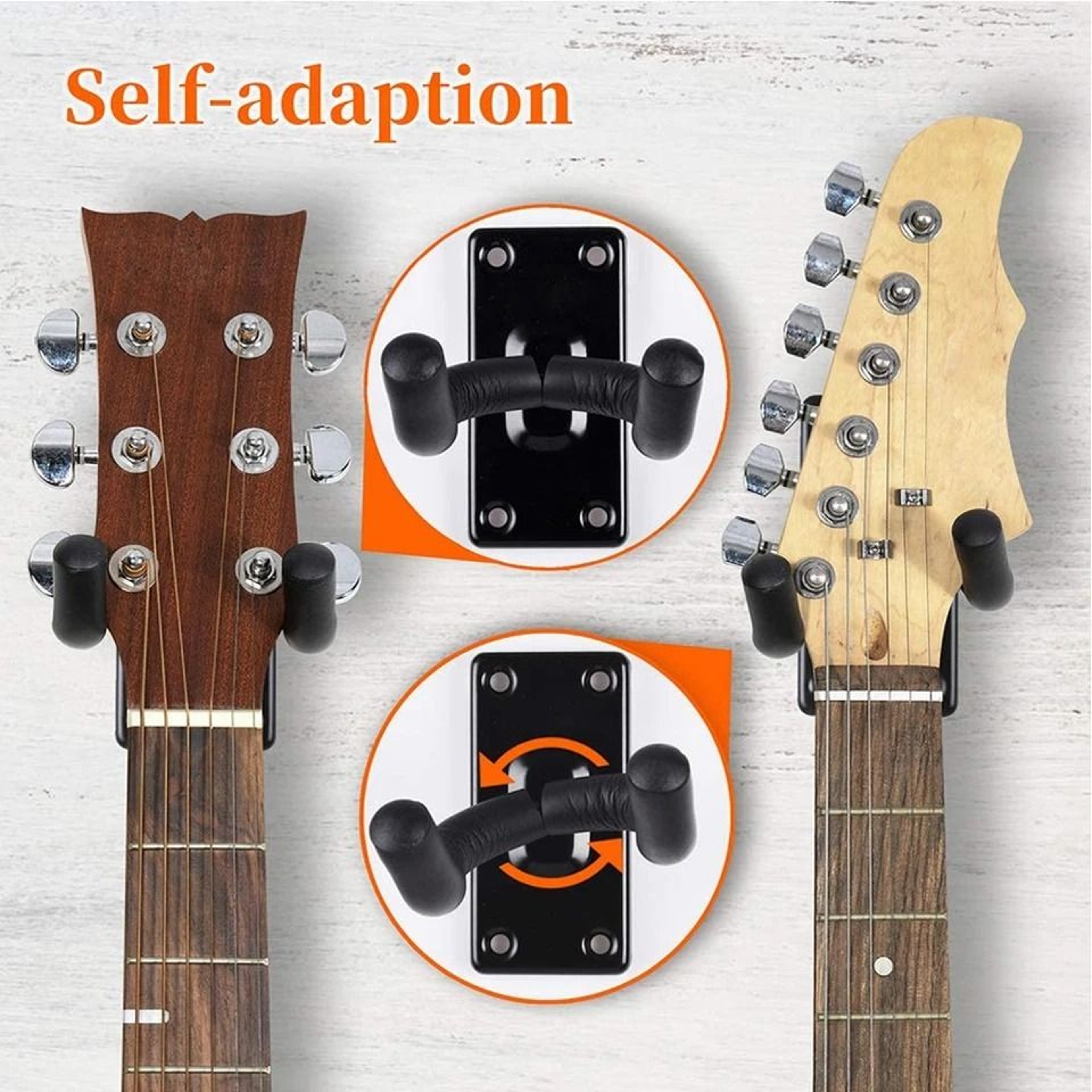 Guitar Wall Mount Hangers Adjustable Guitar Wall Hanger Hooks For Home Studio Display 2