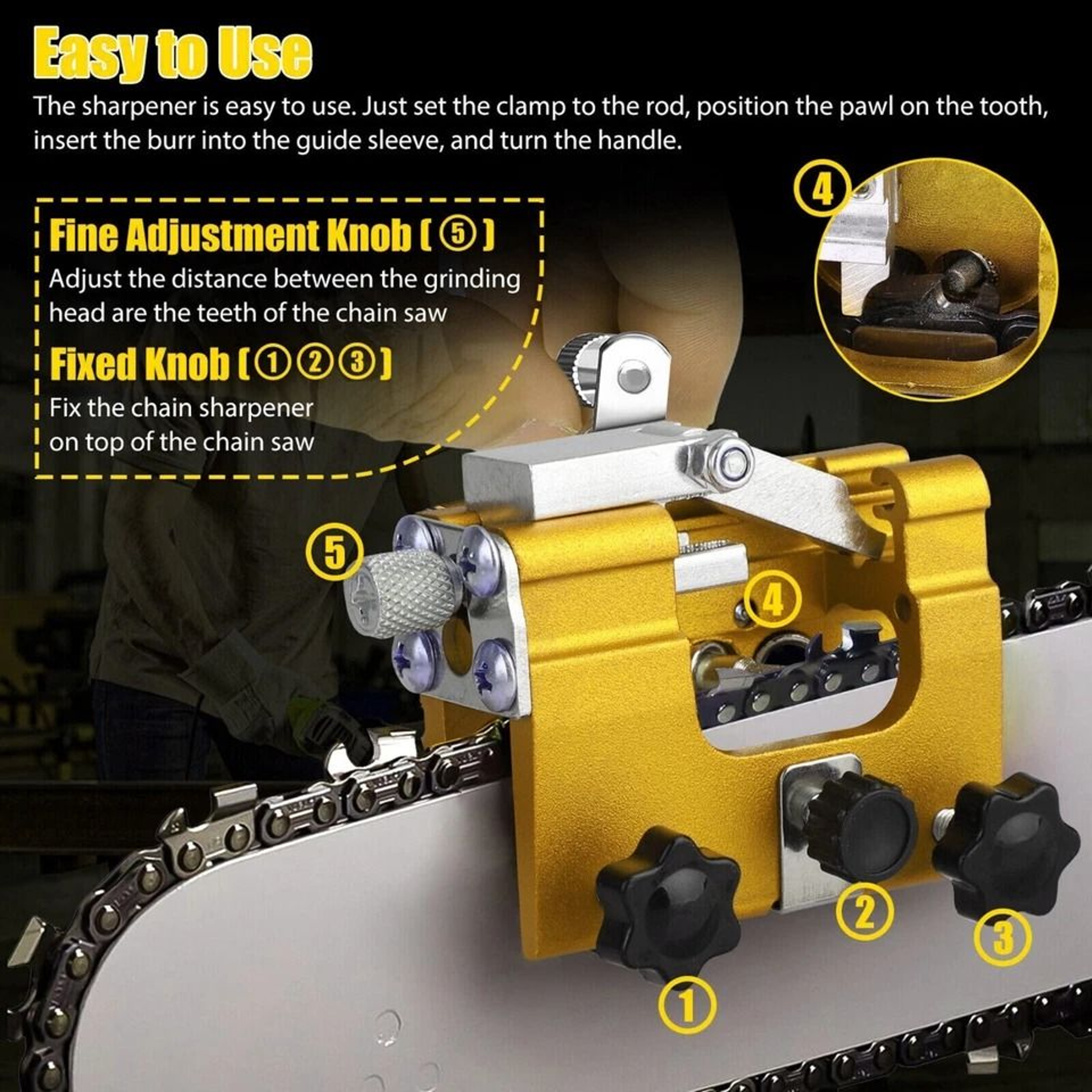 Chainsaw Sharpener Jig For Chains 4