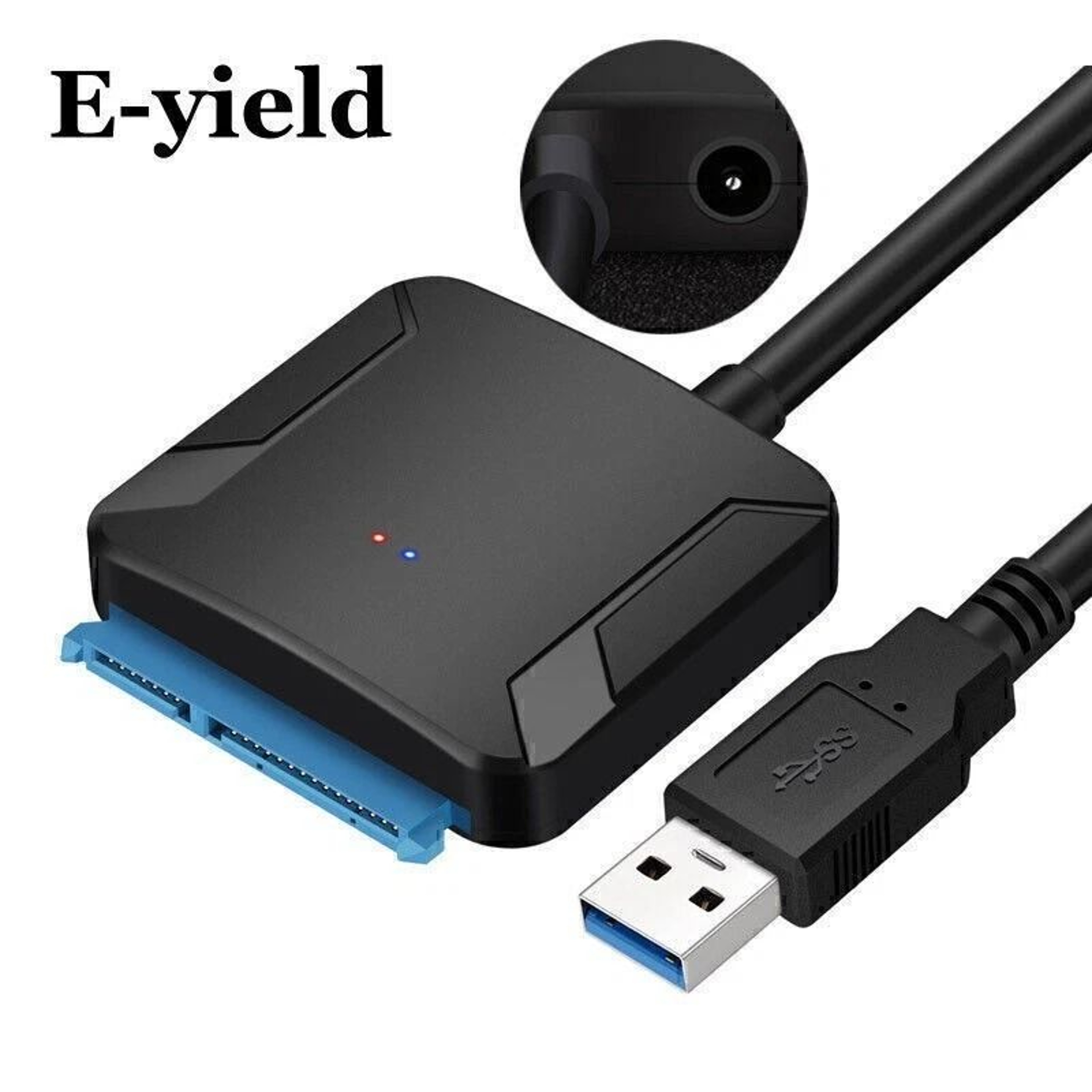 USB To SATA III Adapter For HDDSSD With Power Supply 2